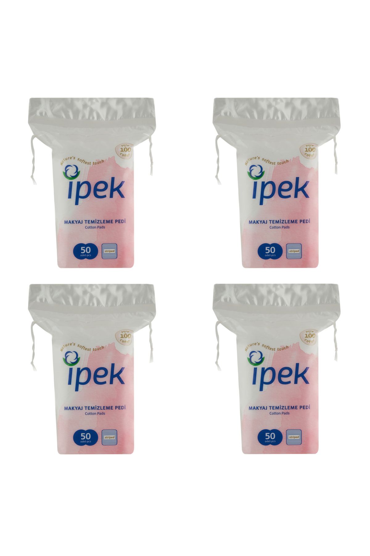 İpek Ipek Makyaj Temizleme Pamuğu Kare 50'li 4 Paket