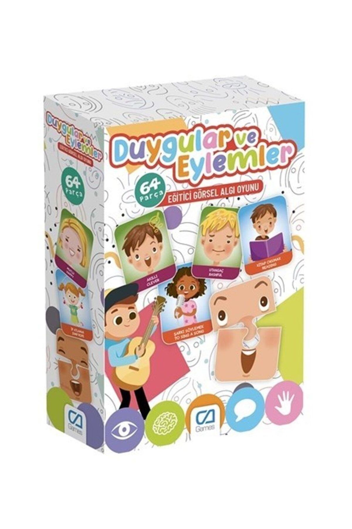 Easy Tedarik Games Duygular ve Eylemler Eğitici Görsel Algı Oyunu 64 Parça