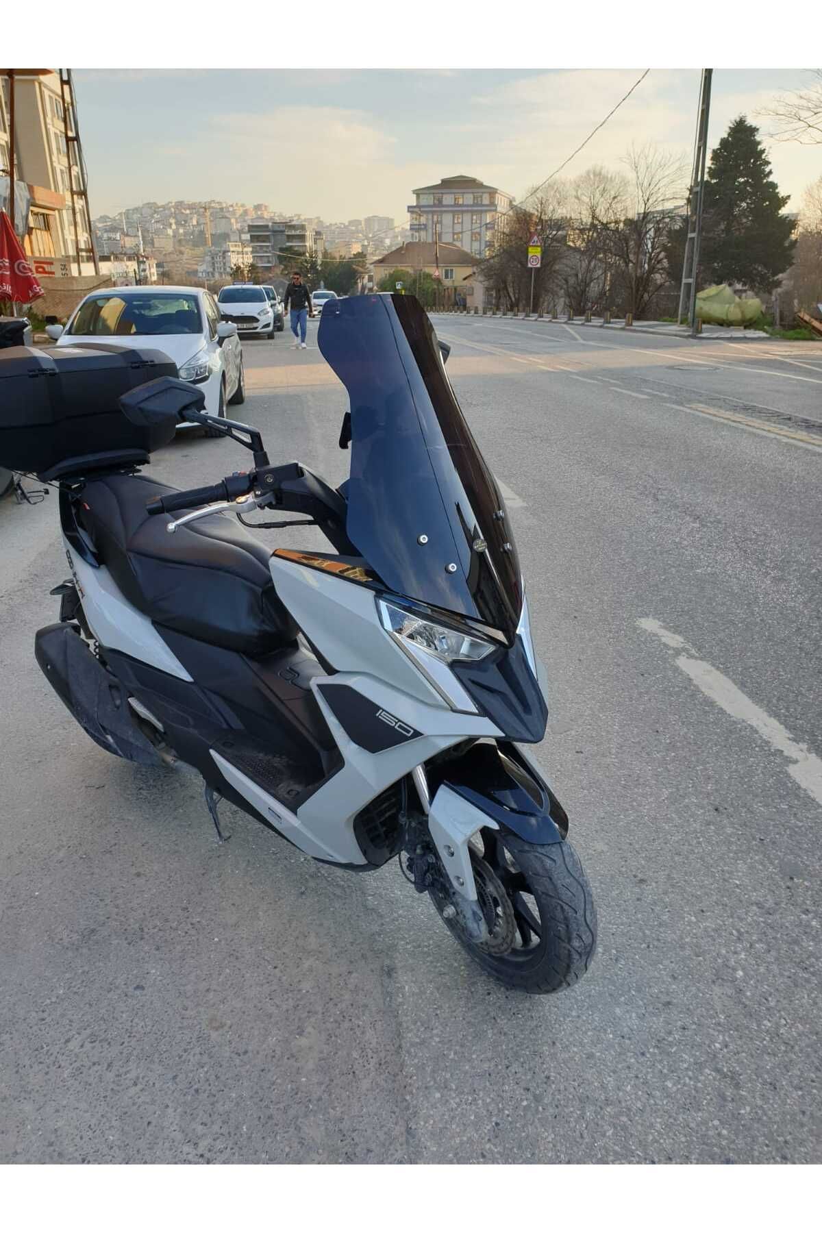 Kymco Dink R 150 Siperlik Ön Cam 2023-2025 Model 68cm Siyah Renkli 4mm