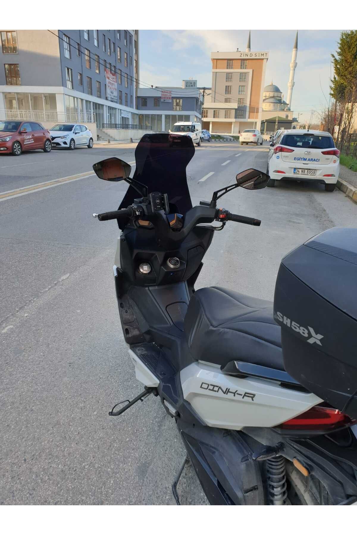 Kymco Dink R 150 Siperlik Ön Cam 2023-2025 Model 68cm Siyah Renkli 4mm