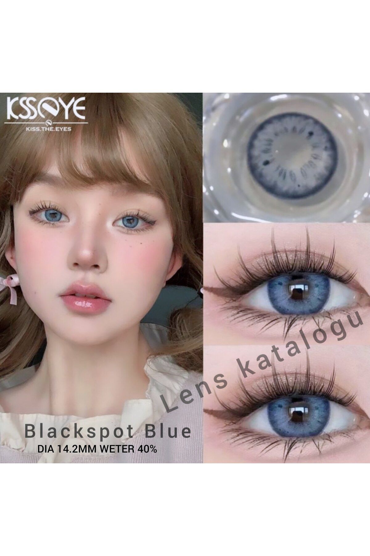 Eyeshop BLACKSPOT BLUE LENS NUMARASIZ HARELİ DOĞAL GÖRÜNÜMLÜ KULANIM SURESİ 12 AY