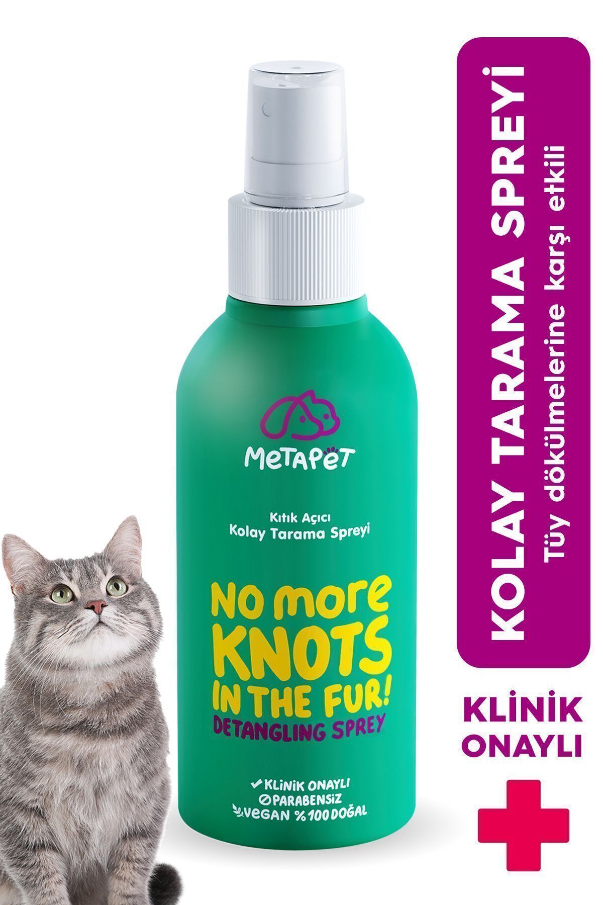 Metapet Köpek Kıtık Açıcı, Kolay Tarama Spreyi, Köpek Tüy Dökülmesi Bakımı Sağlığı, 150 ml