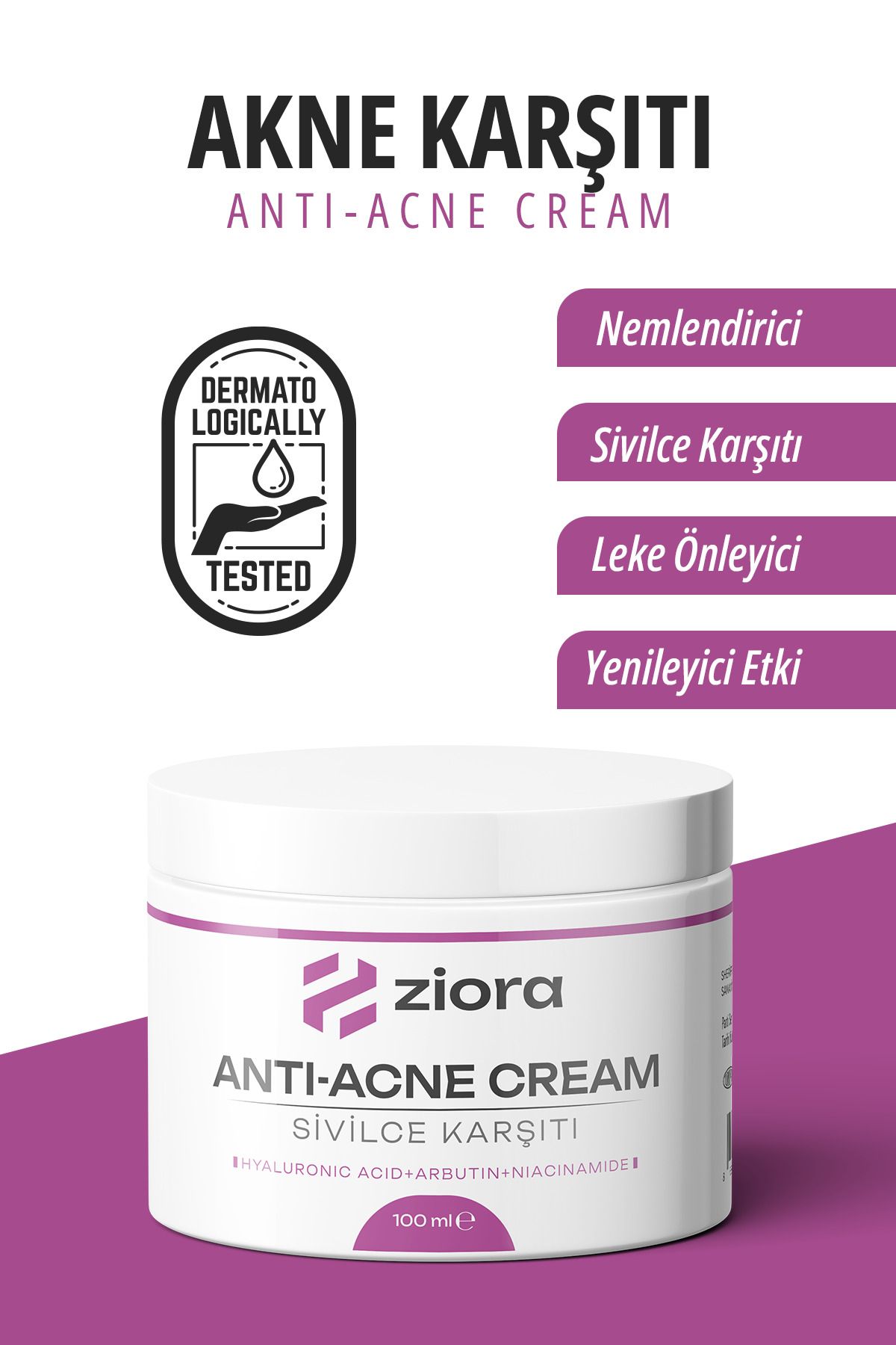 ZİORA Önleyici Ve Karşıtı Siyah Nokta Giderici Krem 100 ml