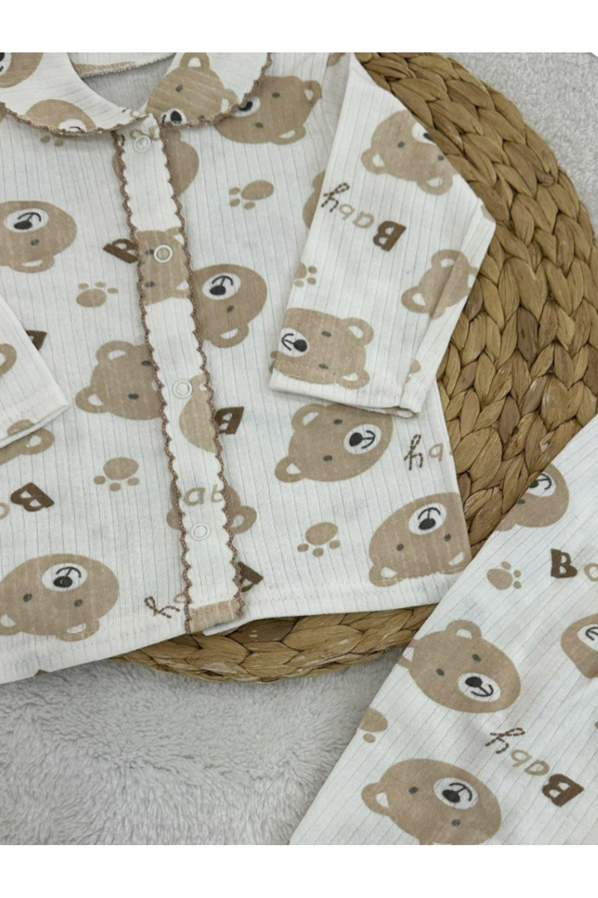 BEREKET BABY Erkek Bebek Pamuklu Uzun Kollu  Eşofman Takımı 0-3 Aylık fotoğrafı 4 (önizleme)