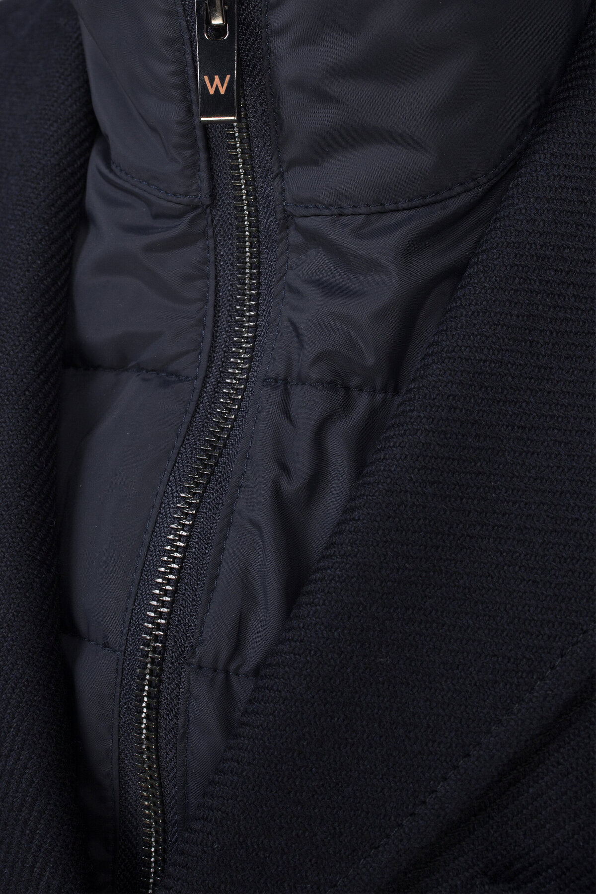 W Collection  LACİVERT FERMUAR DETAYLI PALTO - Görsel 7