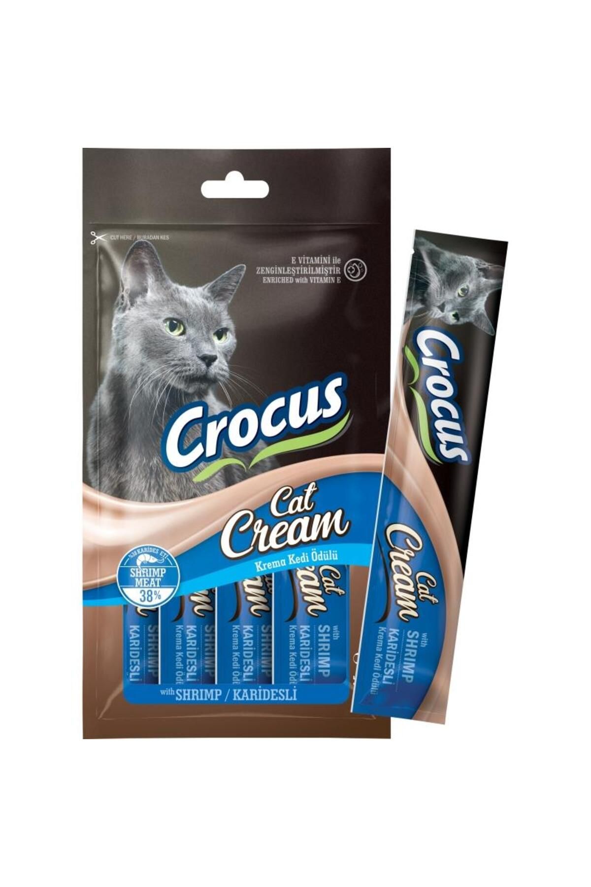 Crocus Karidesli Krema Kedi Ödülü 4x15gr