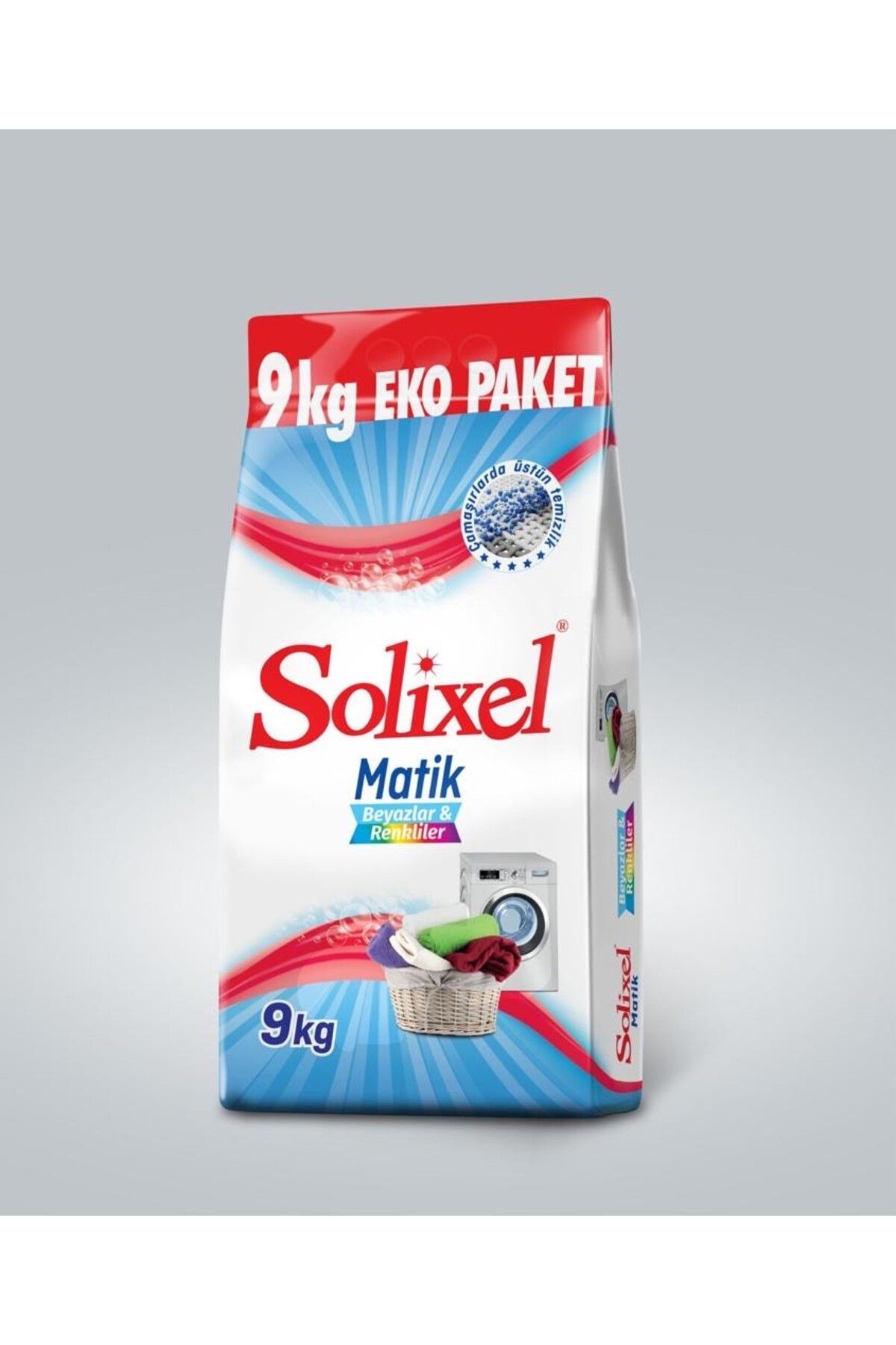 SOLİXEL MATİK TOZ DETERJAN BEYAZLAR&RENKLİLER *9KG EKO PAKET