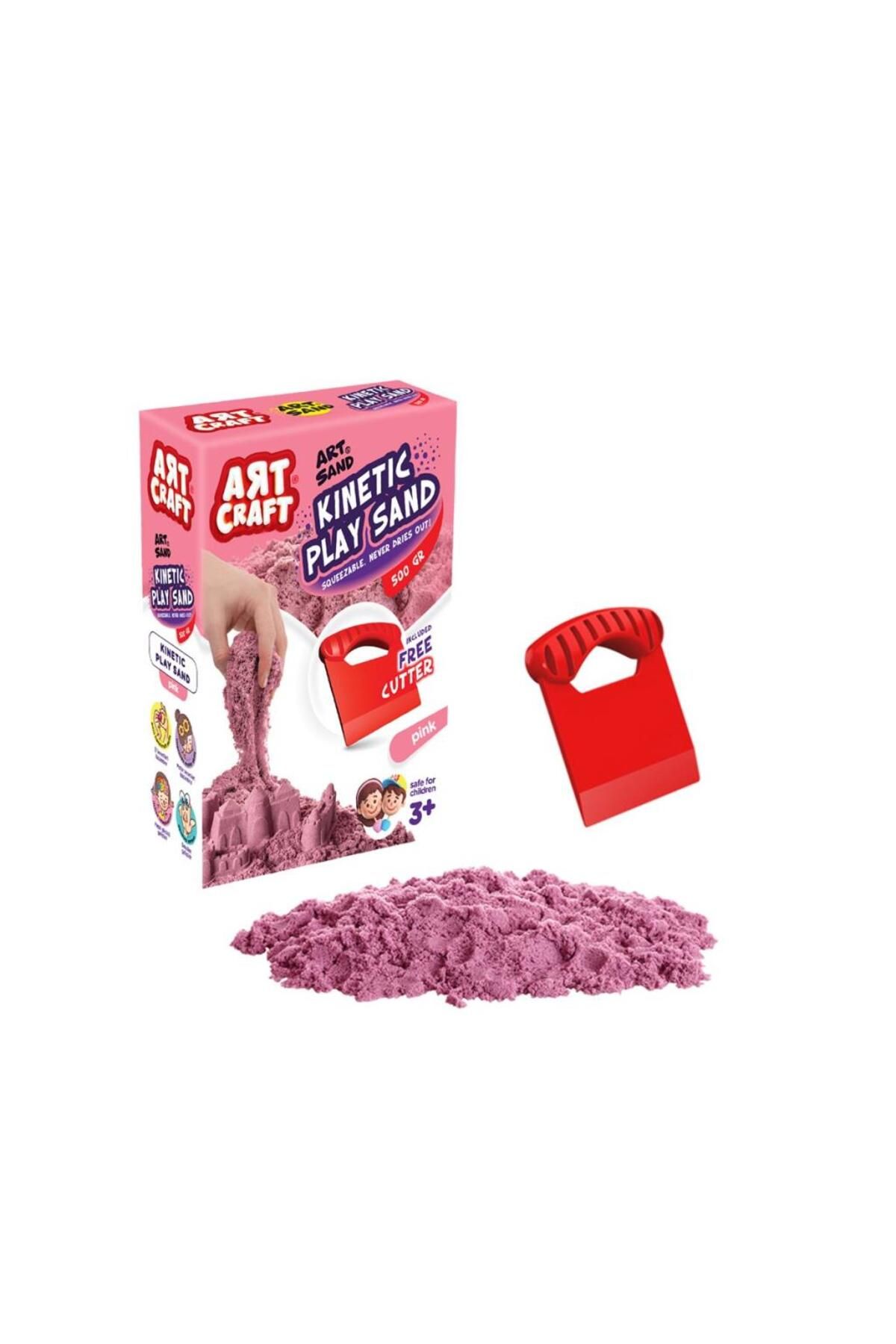 gcaksesuar 03688 AKSESUARLI PEMBE KİNETİK OYUN KUMU 500 GR