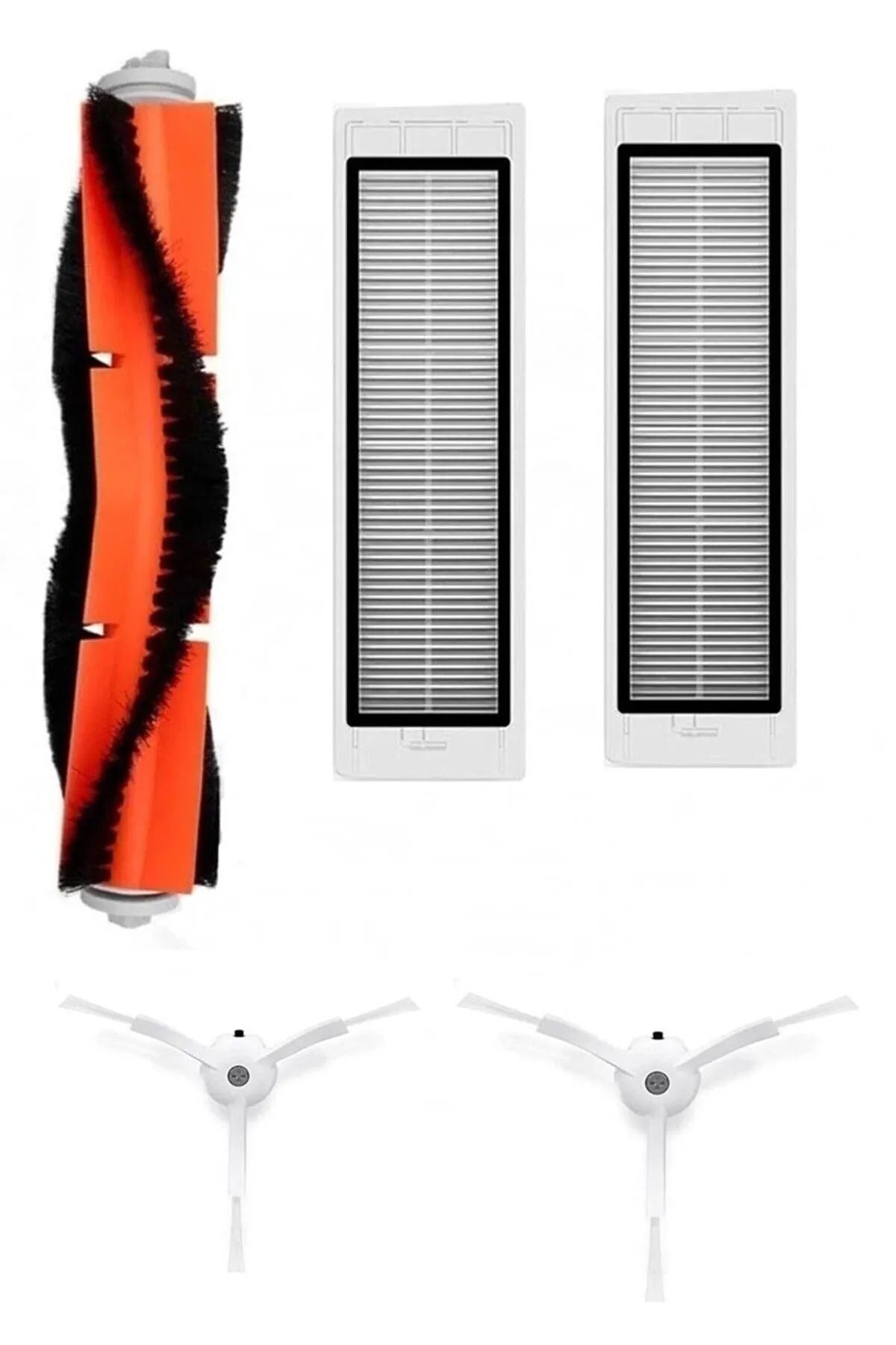 teknotrust Akıllı Robot Süpürge ve Mop Seti, Beyaz, 5'li Paket, Temizlik Kolaylığı
