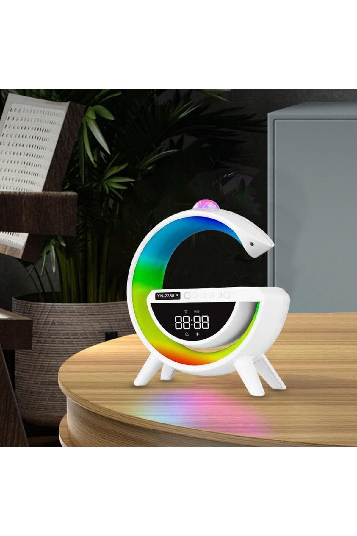 shabshop YUNUO YN-2388P LED WIRELESS CHARGING SPEAKER KABLOSUZ ŞARJ CİHAZI