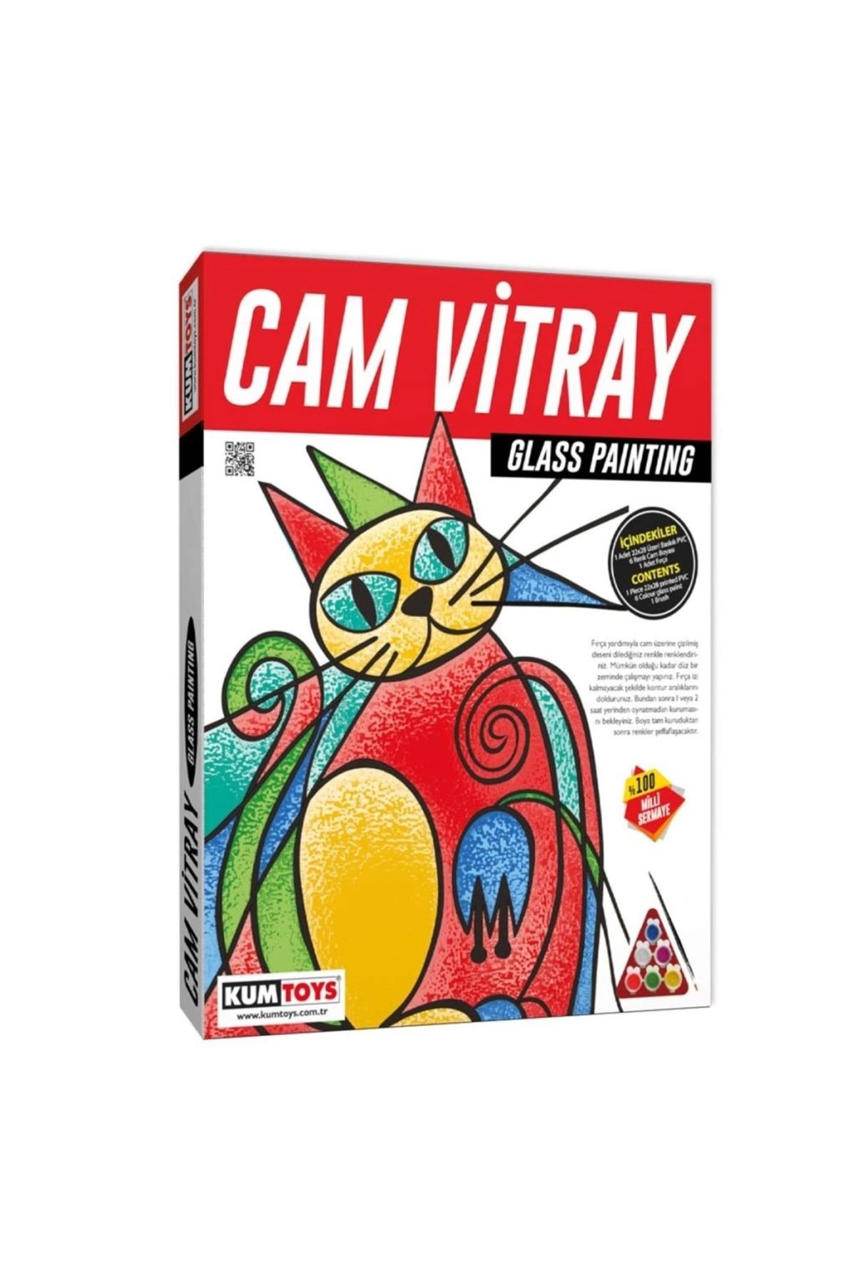 GLIMMERY 5001 Kumtoys Cam Vitray - Glass Painting / 6 Yaş