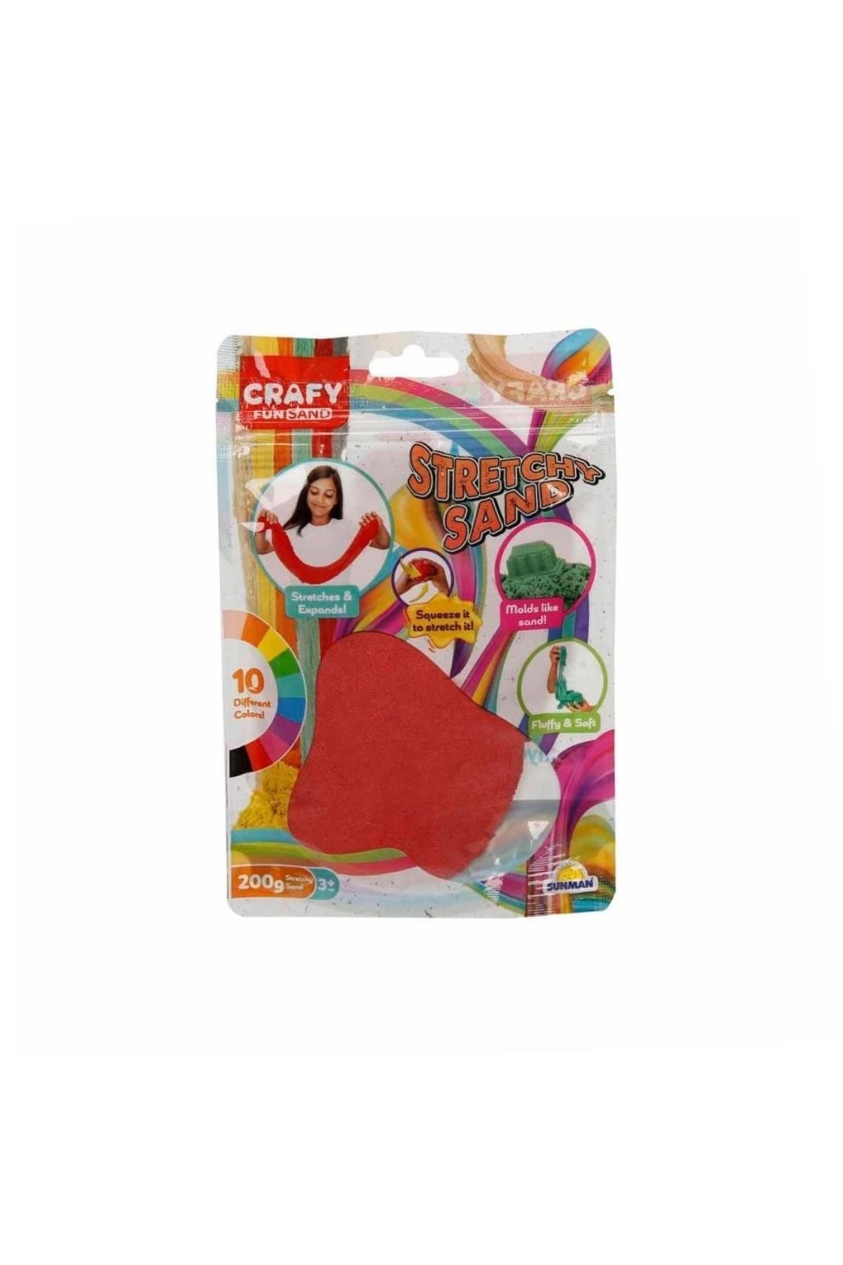 GLIMMERY Nessiworld 3604 Crafy Streç Oyun Kumu Kırmızı 200 g -Sunman