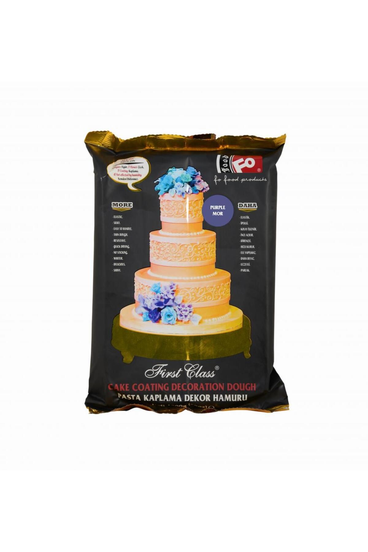 FO Mor First Class Kaplama Dekor Şeker Hamuru 1 kg