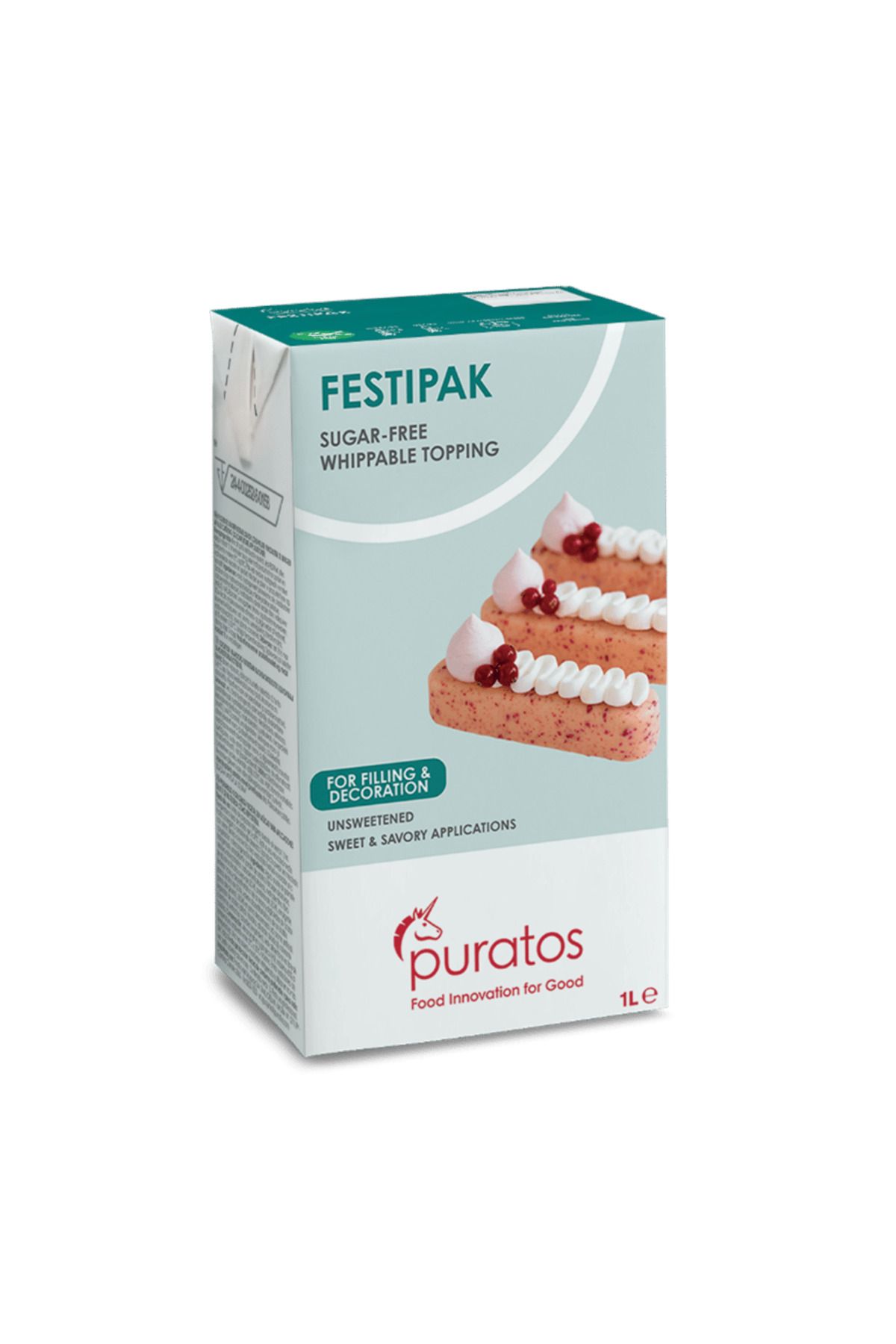 PURATOS 4108506 Festipak Şekersiz Sıvı Şanti 1 L