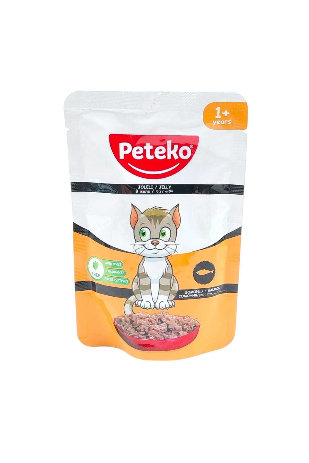 PetEko Yetişkin Kediler İçin Somonlu Yaş Mama (+1 Yaş) 85 Gr 12 Adet