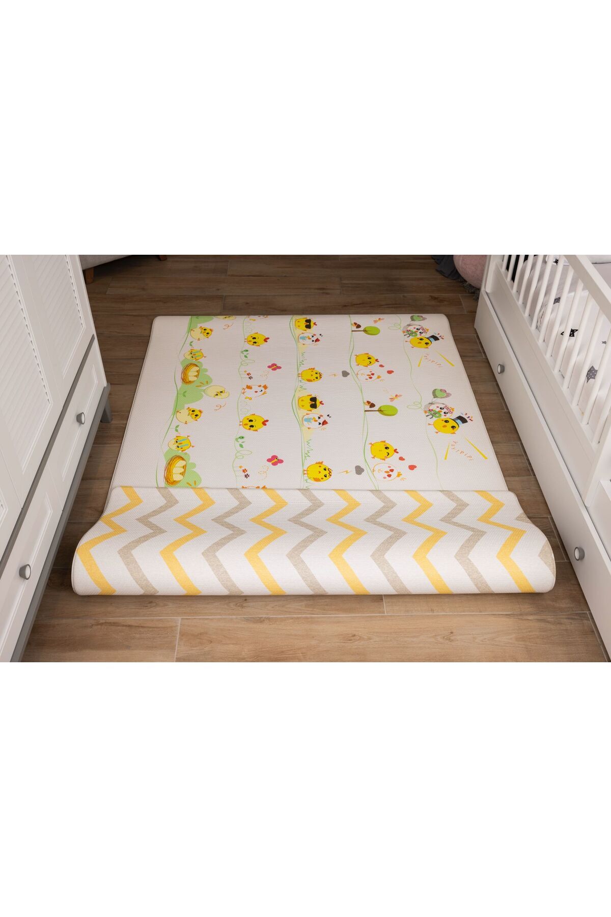 OGGİA Tiny Hens Premium Oyun Matı 140x230cm | 15mm | Darbe Emici, Isı Yalıtımlı, Çift Yönlü Halı fotoğrafı 2 (önizleme)