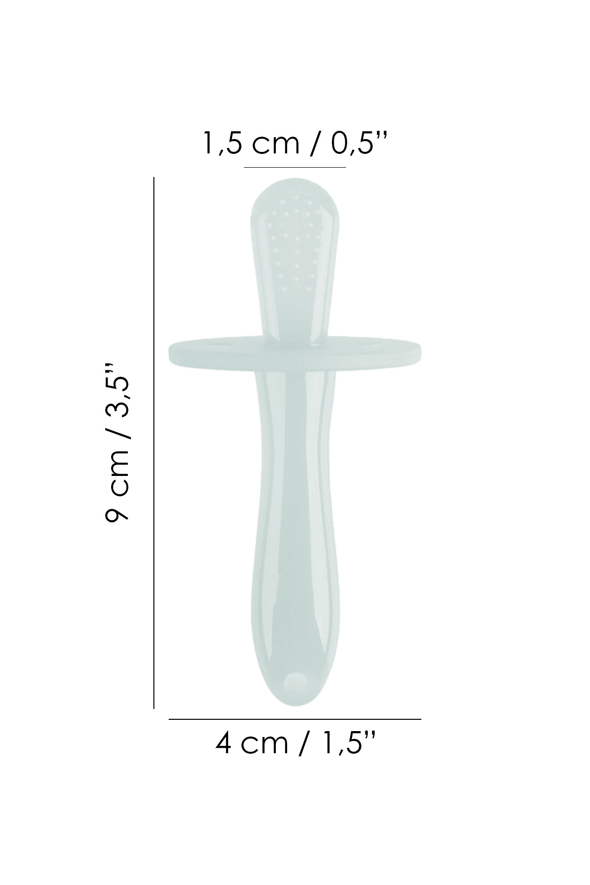 Meleni Baby Bebek Silikon Diş Kaşıyıcı Emzik - Bebek Diş Kaşıma Emziği Silikon Dişlik - Şeffaf Yeşil fotoğrafı 5 (önizleme)