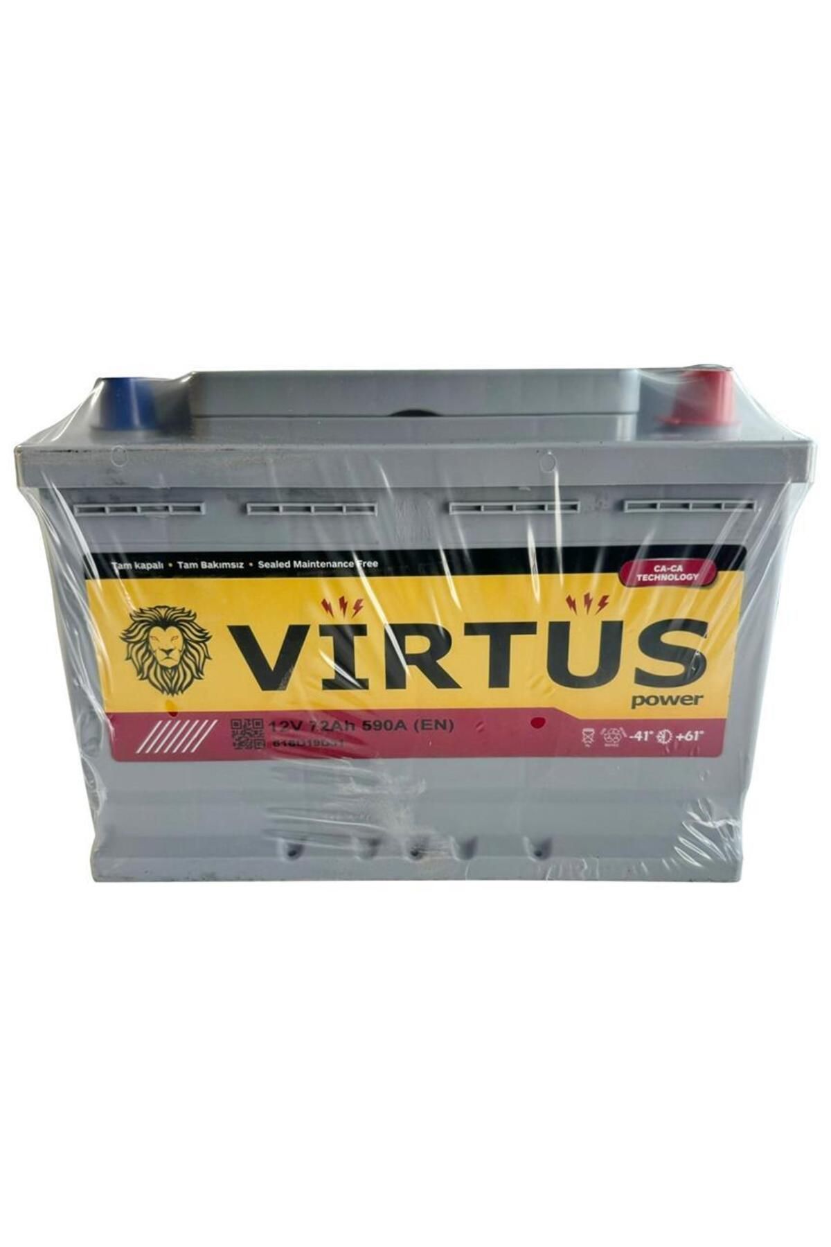 VIRTUS AKÜ 12 V 72 Ah. STANDART L3 KUTU 275x175x190