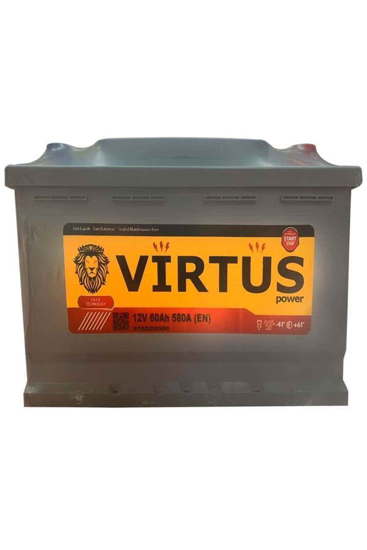 VIRTUS AKÜ 12 V 60 Ah. START STOP EFB-L2 KUTU 275x175x190