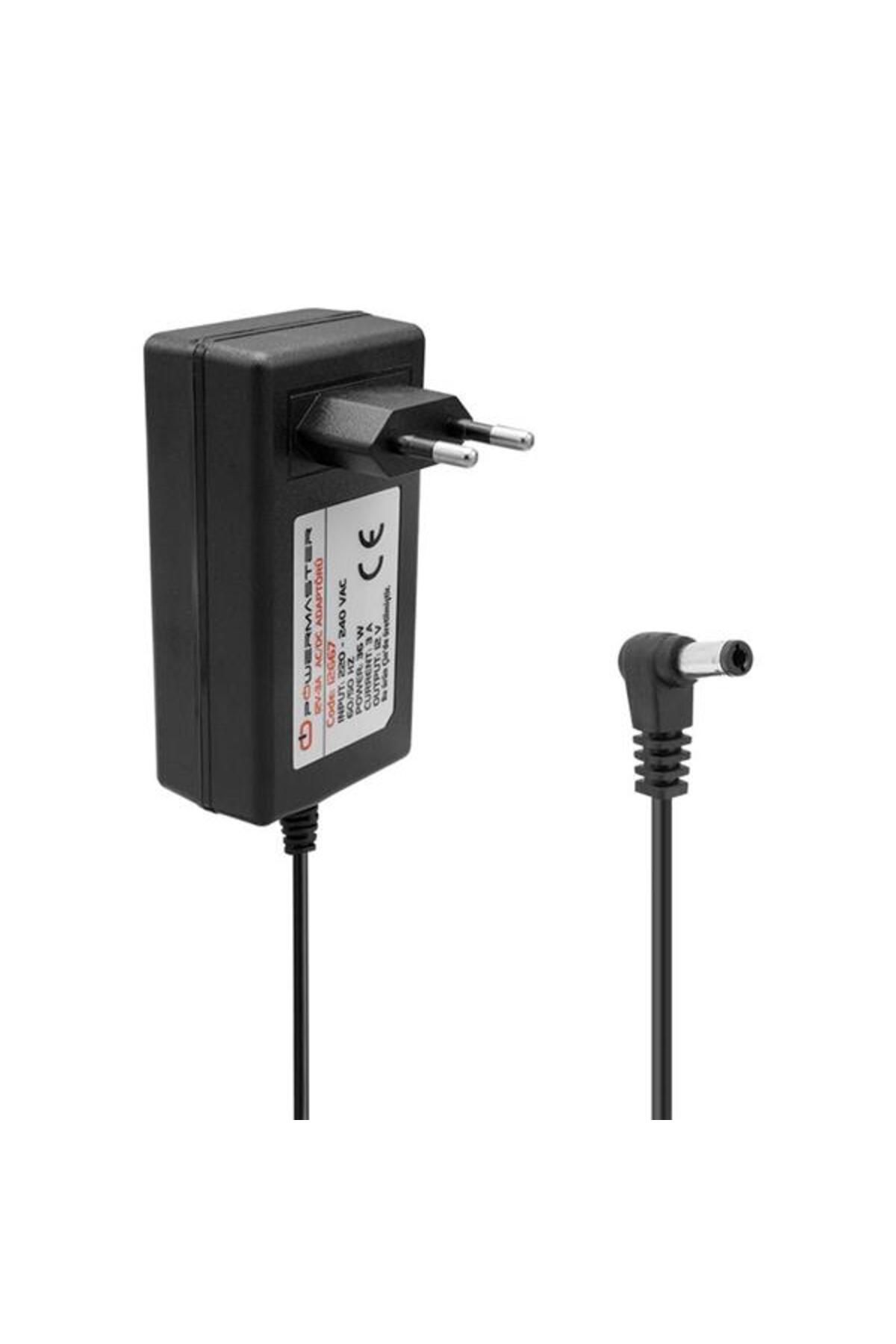 Genel Markalar Pm-12667 12 Volt - 3 Amper 5.5*2.5 Mm Uçlu Plastik Kasa Priz Tipi Adaptör