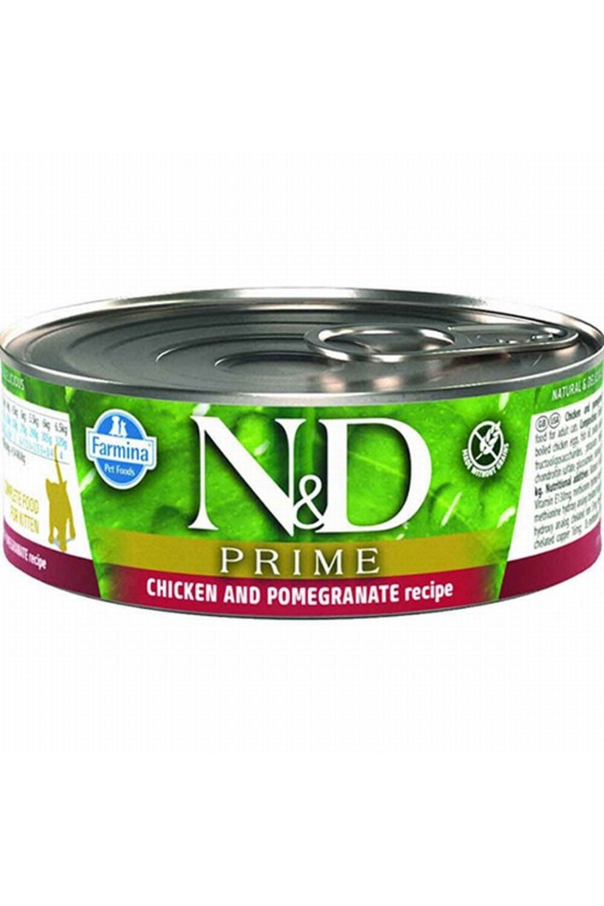 N&D Prime Kitten Tavuklu Narlı Tahılsız Yavru Kedi Konservesi 70 gr