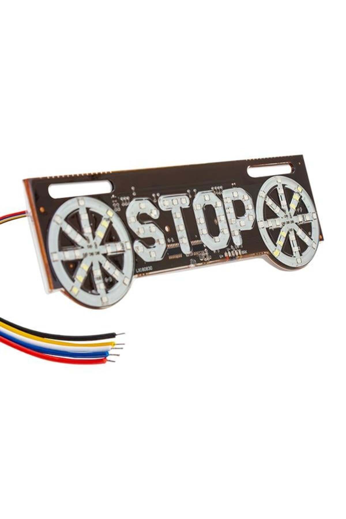 ShopZum ElektriKli İŞaret CiHazi 12V Stop Yazili (220X70Mm)