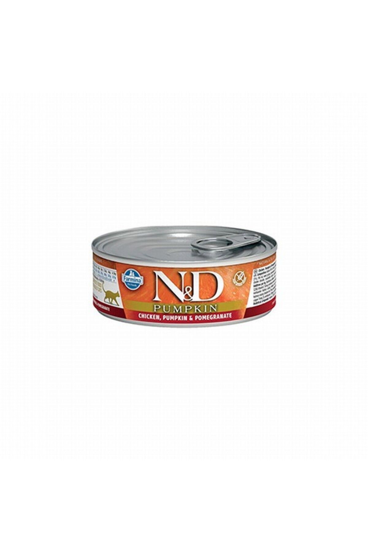 N&D Pumpkin Balkabaklı Tavuklu Narlı Tahılsız Yetişkin Kedi Konservesi 80 gr