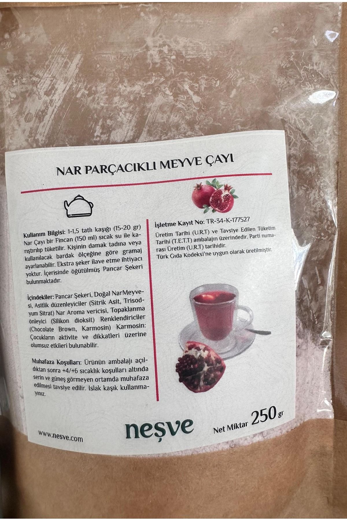 Neşve Nar Parçacıklı Meyve Çayı