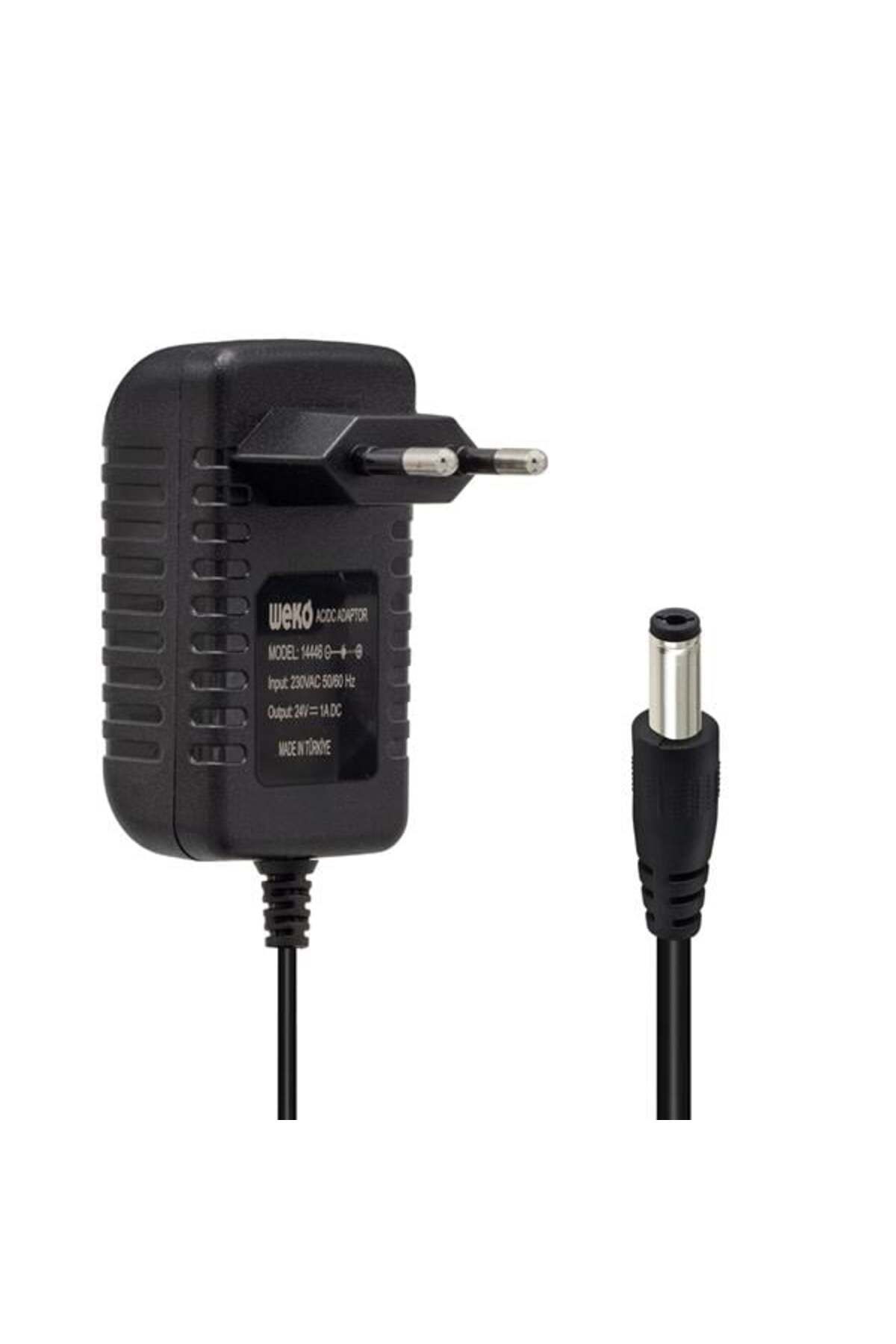 nazeninstoğu 24 Volt - 1 Amper 5.5*2.5 Uçlu Yerli Ürm Plastik Kasa Priz Tipi Adaptör