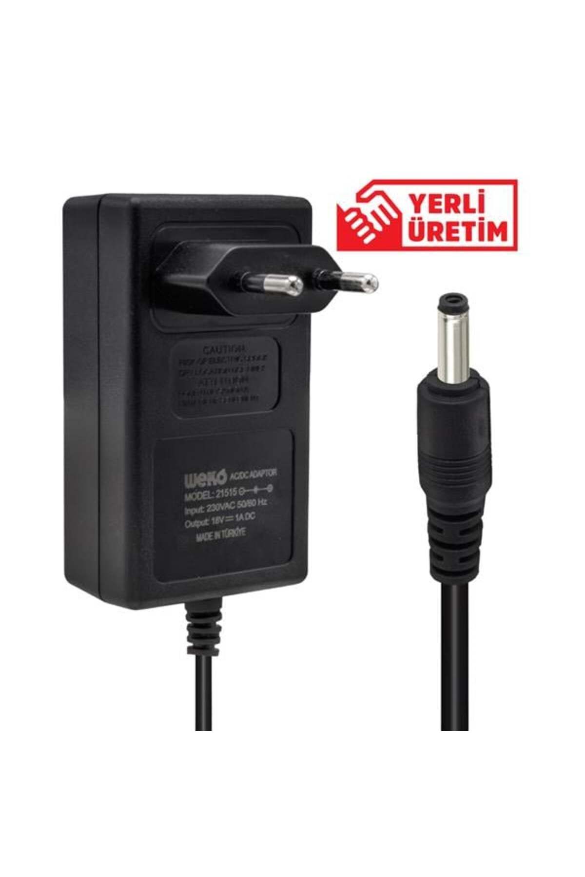 DENİZ 18 Volt - 1 Amper 3.5*1.35 Uçlu Yerli ÜretiM PriZ TiPi Adaptör