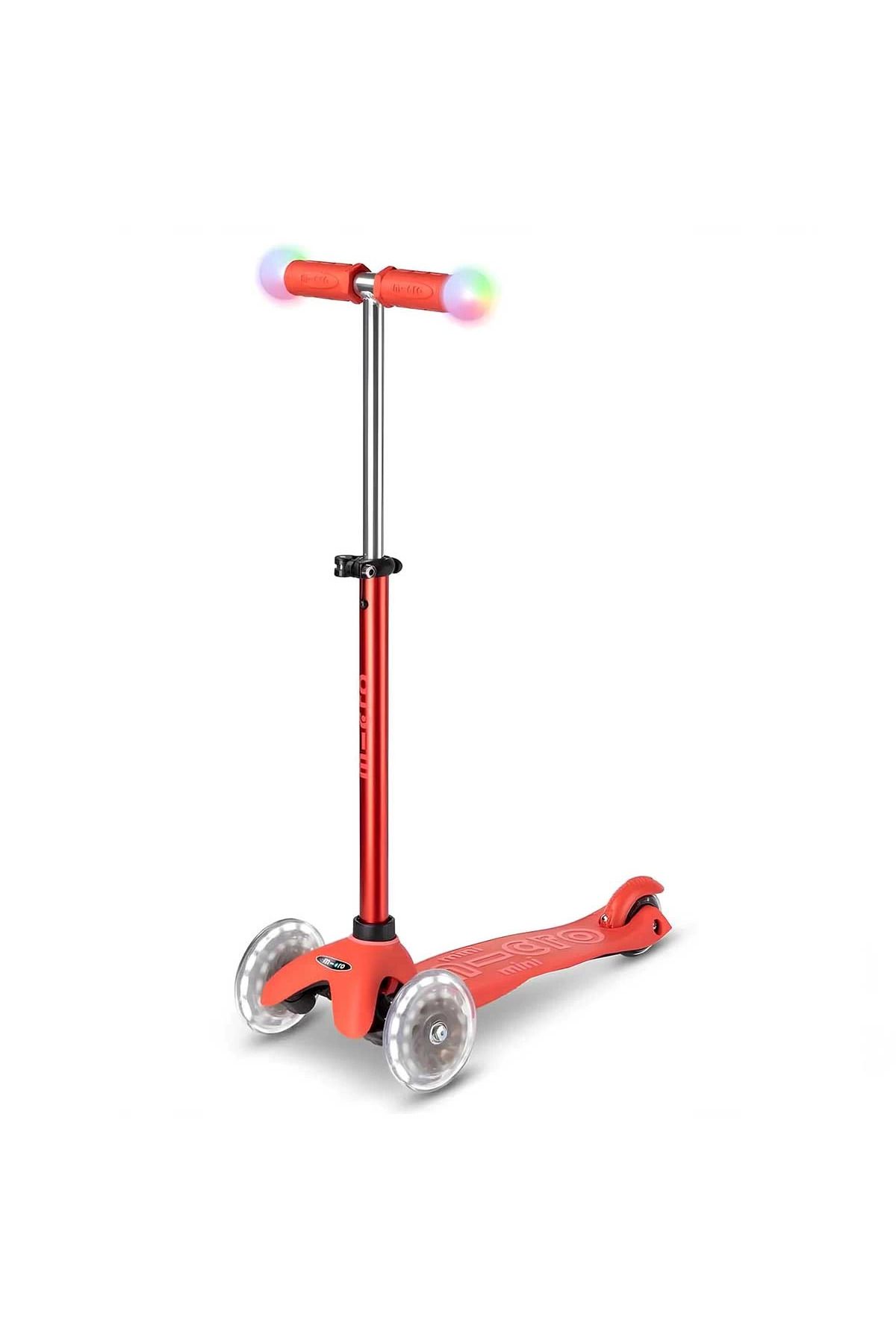 Lucest Yeni Ur  Mini2Grow Deluxe Magic Led 3 Tekerlekli Scooter Red Kampanyalı