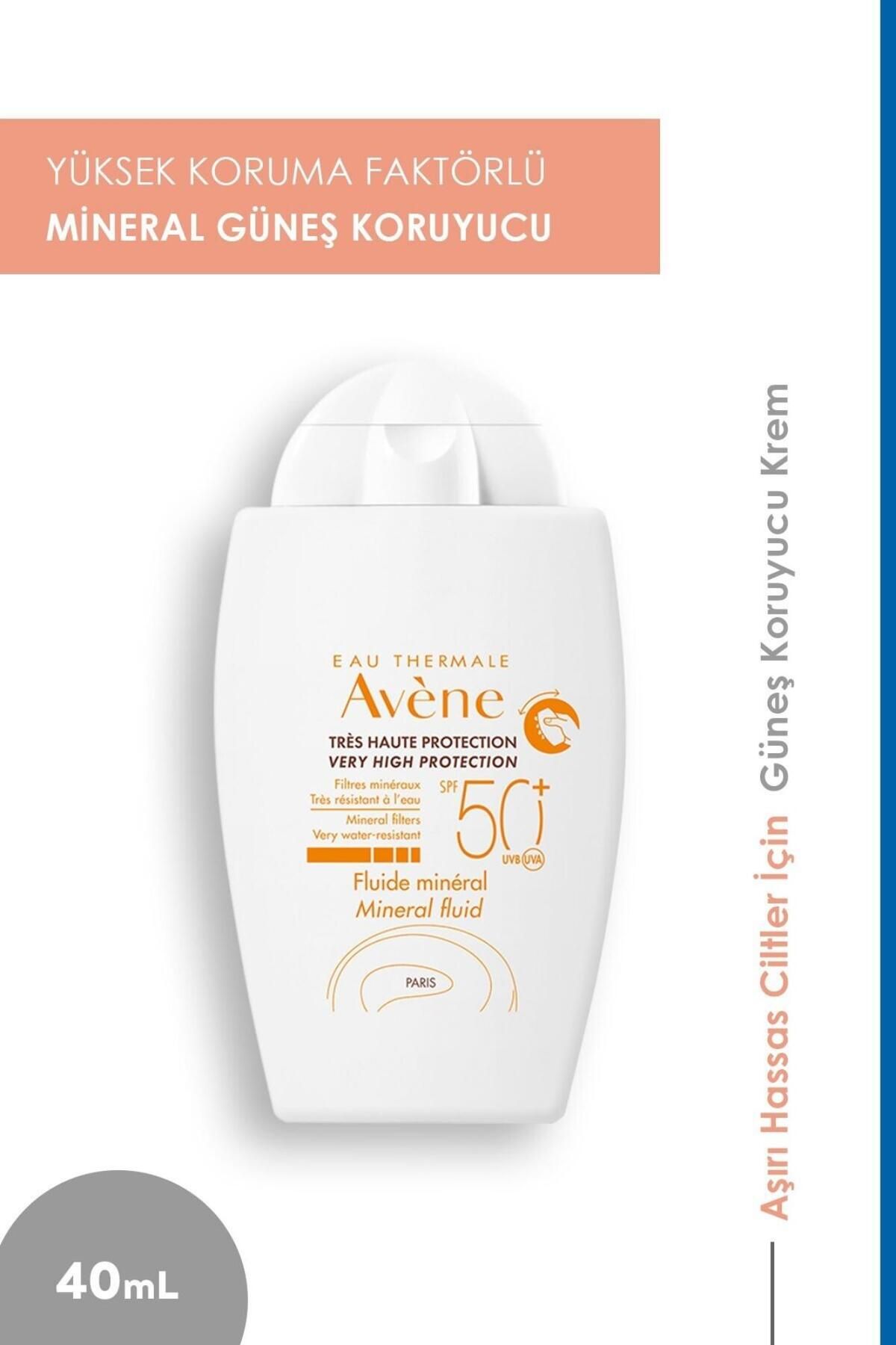 کرم ضد آفتاب Avene Mineral Fluid SPF 50+ با محافظت بالا با فیلتر معدنی 40 میلی لیتر