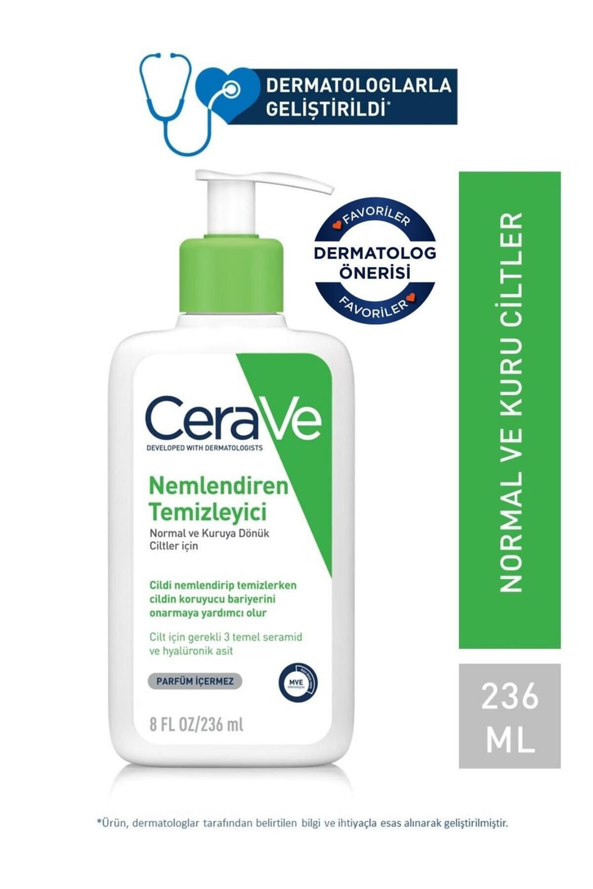 CeraVe Nemlendiren Temizleyici Normal & Kuru Ciltler Yüz Vücut 236 ml