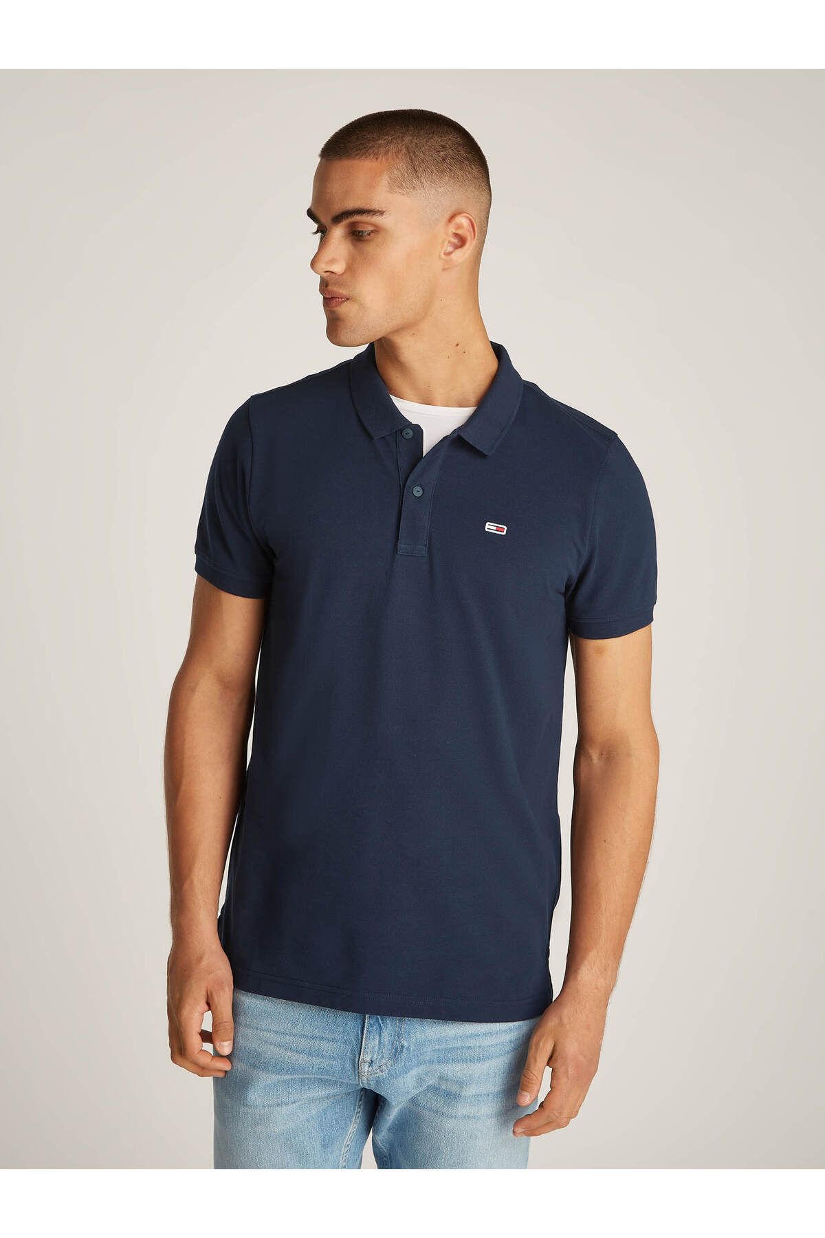 Tommy Hilfiger-Tmavé nočné námornícke polo tričko pre mužov 1