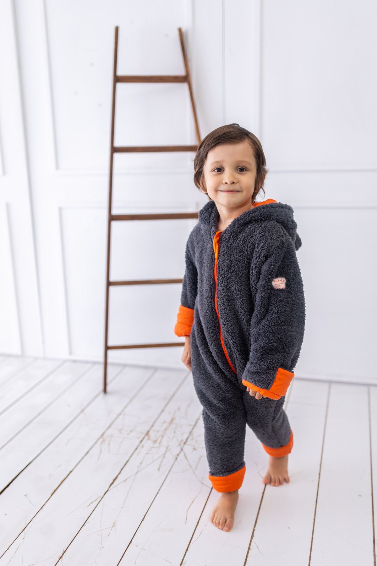 Kuarks-Welsoft Winter Plush Lined Children's Sleeping Bag - Baby Jumpsuit with Gloves 8