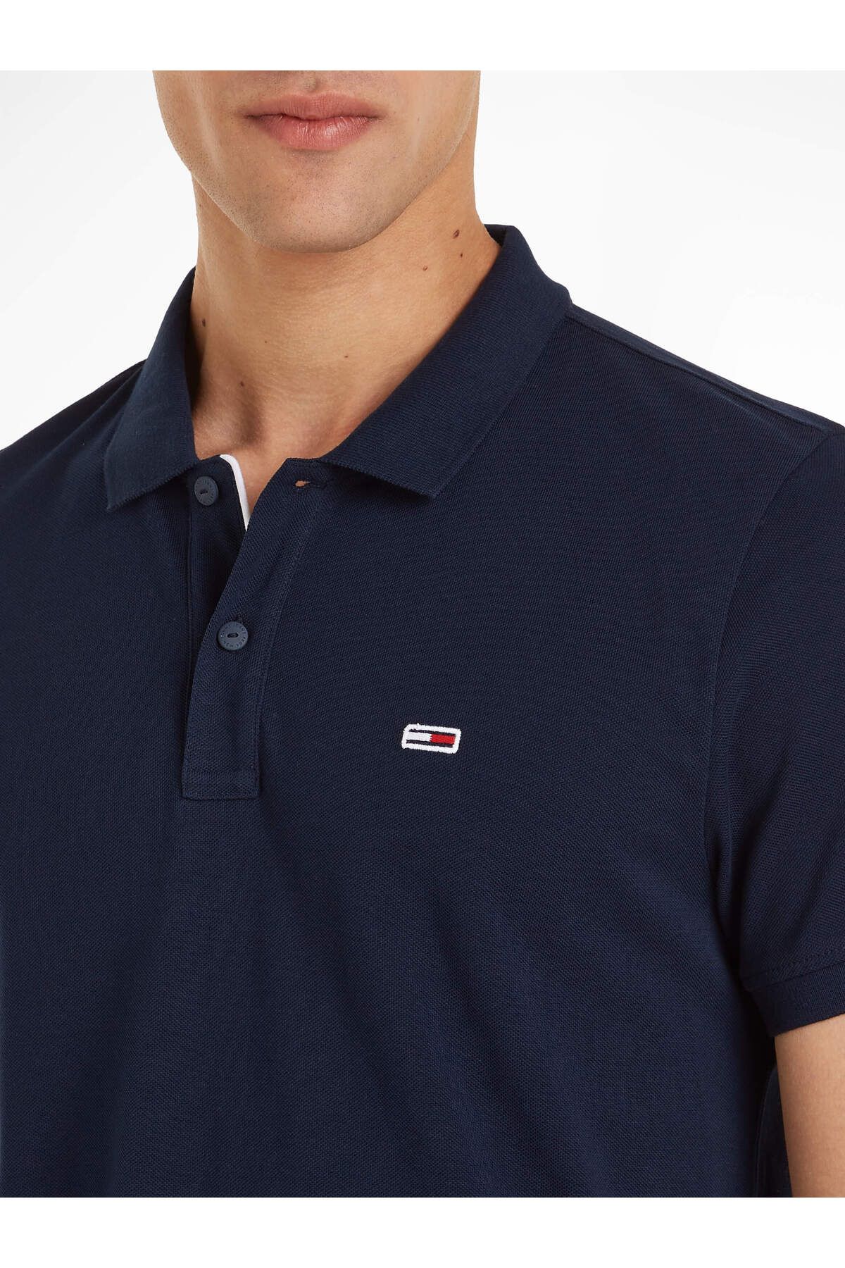 Tommy Hilfiger-Tmavé nočné námornícke polo tričko pre mužov 5