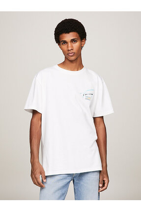 Tommy Hilfiger TOMMY JEANS ERKEK REGULAR FİT METALLIC AOP T-SHIRT