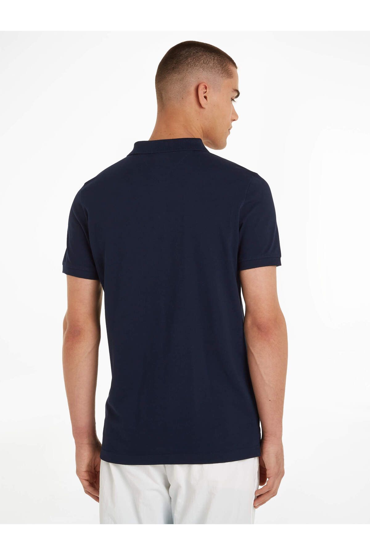 Tommy Hilfiger-Tmavé nočné námornícke polo tričko pre mužov 3