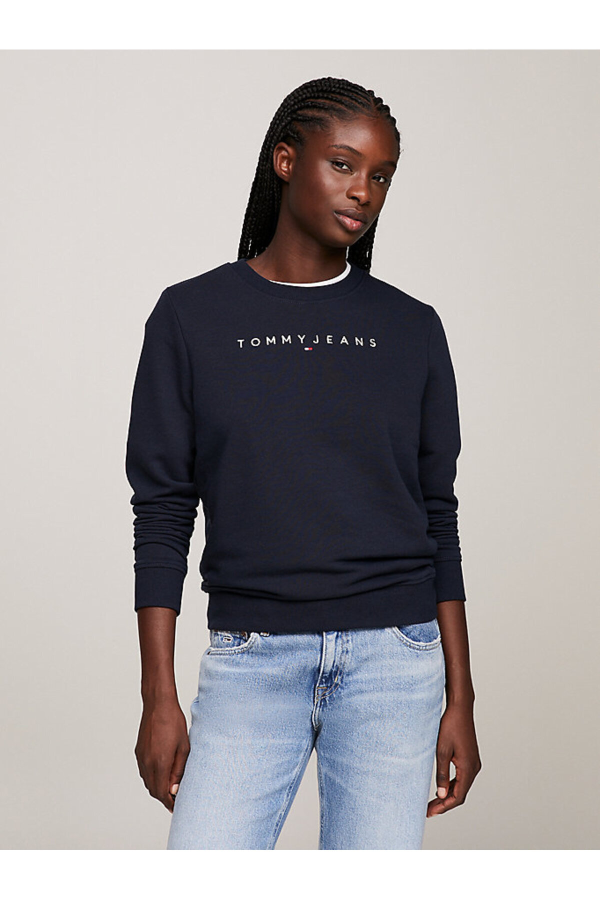 Tommy Hilfiger  Kadın Geniş Kesim Lacivert Sweatshirt