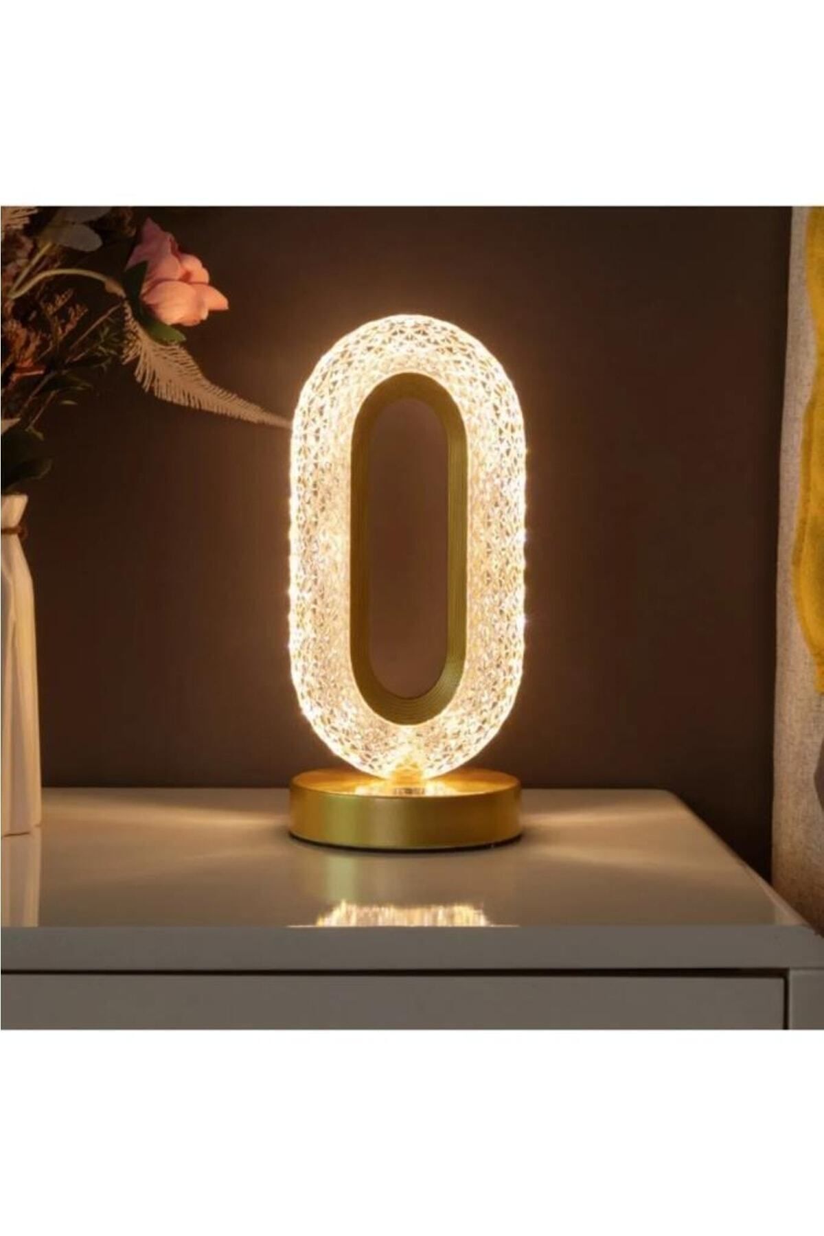 777Home Lw-20 Dekoratif Şarjlı Kristal Elmas Masa Lambası Dokunmatik Romantik Akrilik Led Gece Lambası