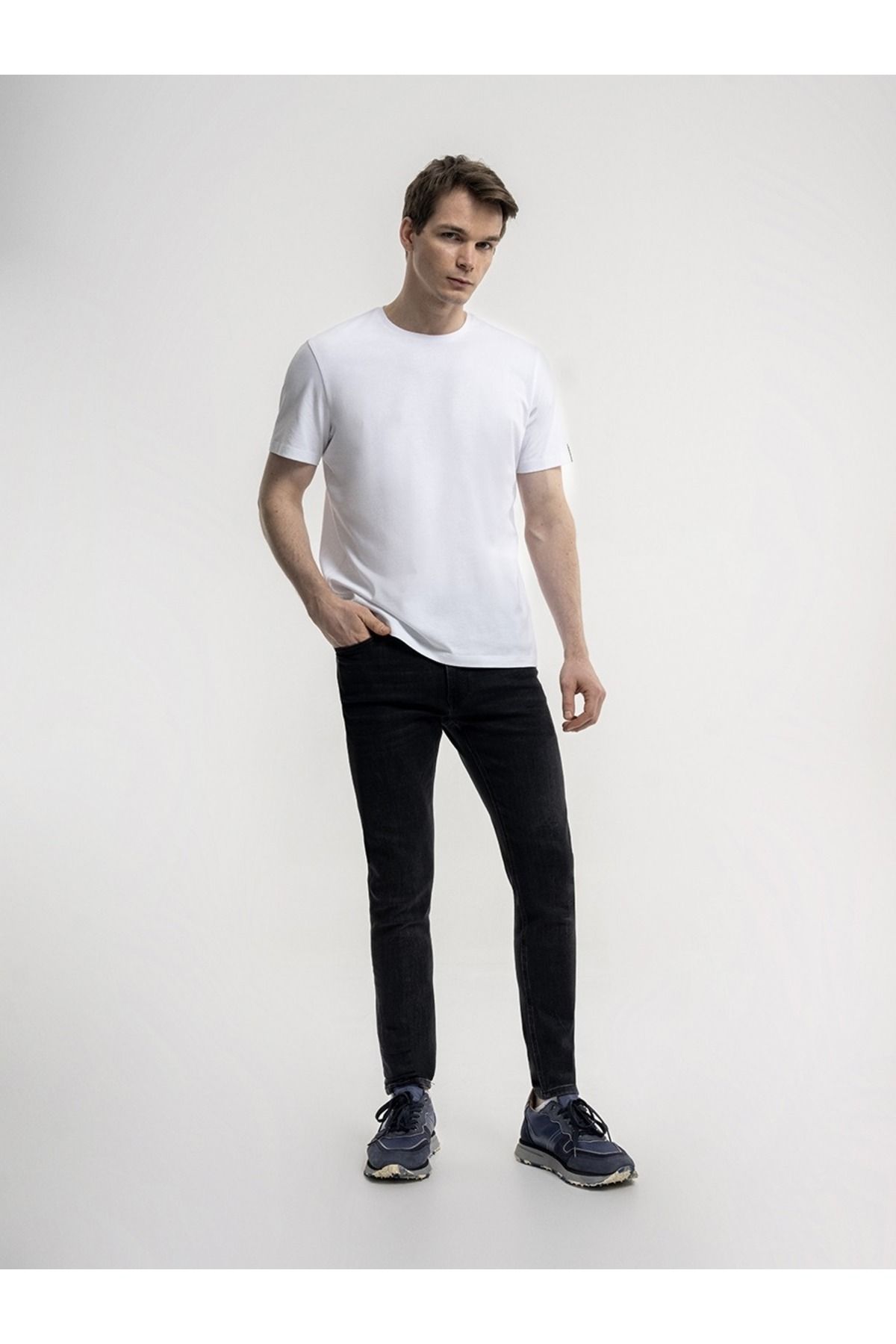 شلوار جین مشکی مردانه سیاه Justin Skinny Fit Gean LF2034749 Loft