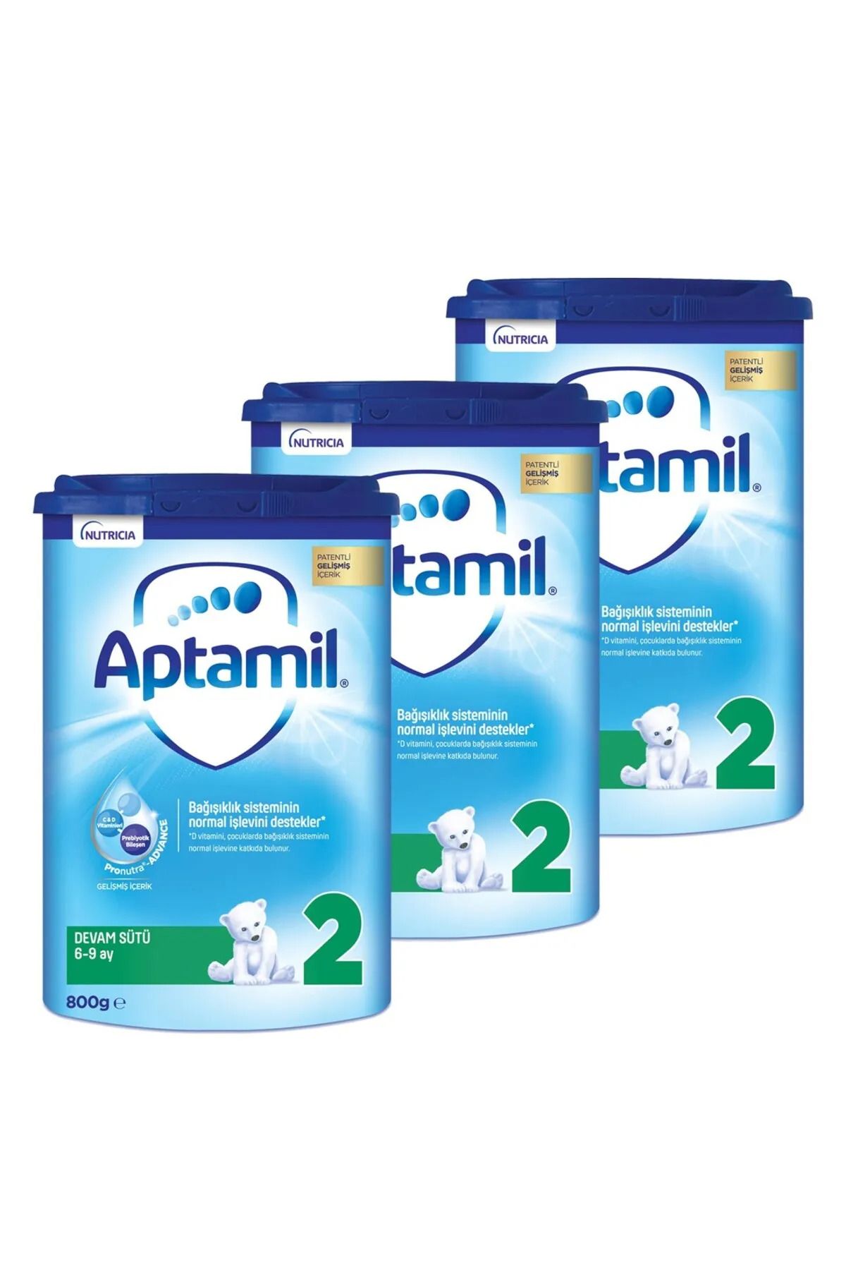 Aptamil 2 Numara 800 GR 6-9 Ay 3`lü Avantaj Paketi (2400 GR)