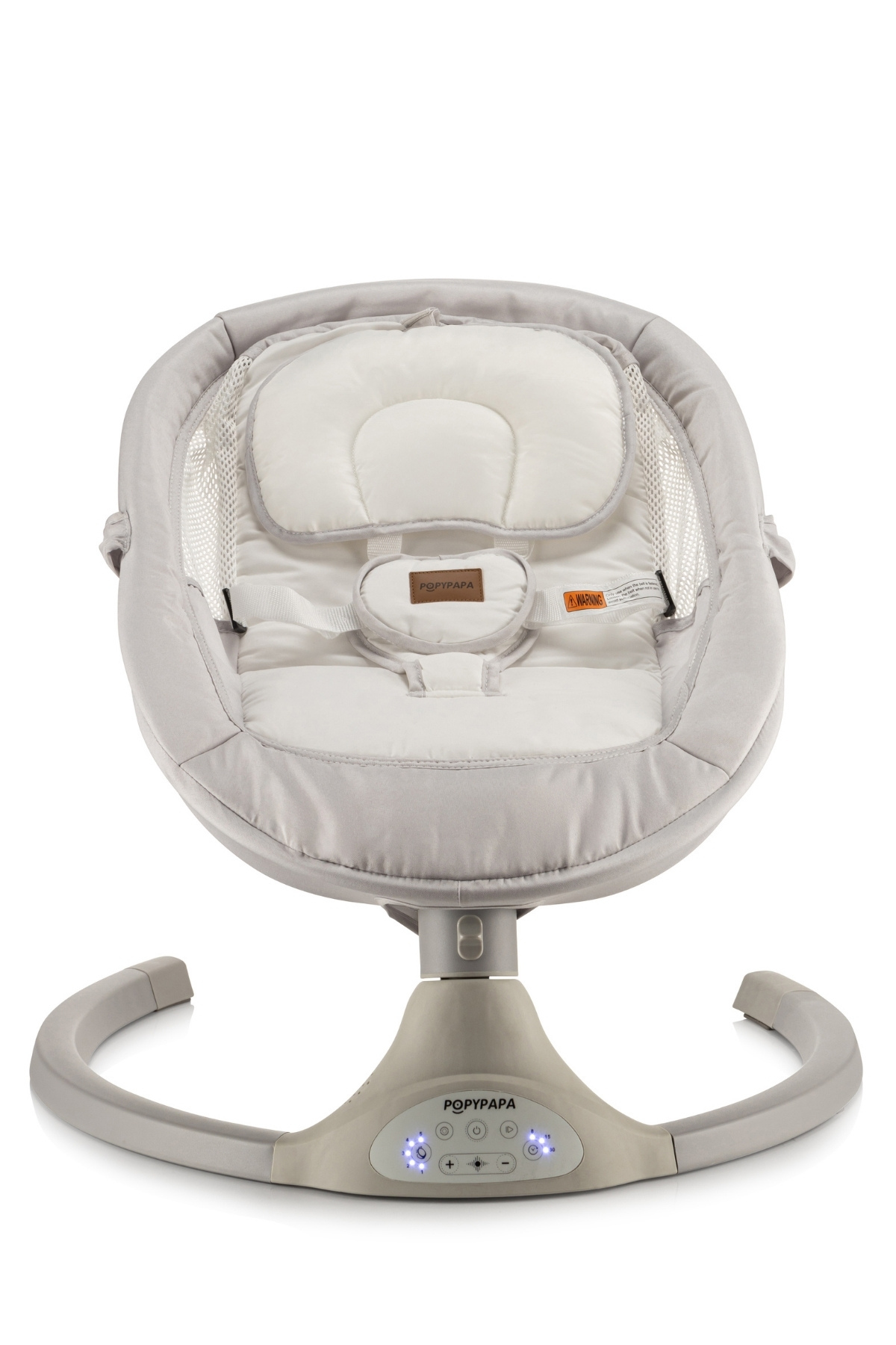 Hoffie Popypapa Mercury Elektrikli Otomatik Sallanan Kademeli Bebek Ana Kucağı,oyuncaklı,white/gri fotoğrafı 6 (önizleme)