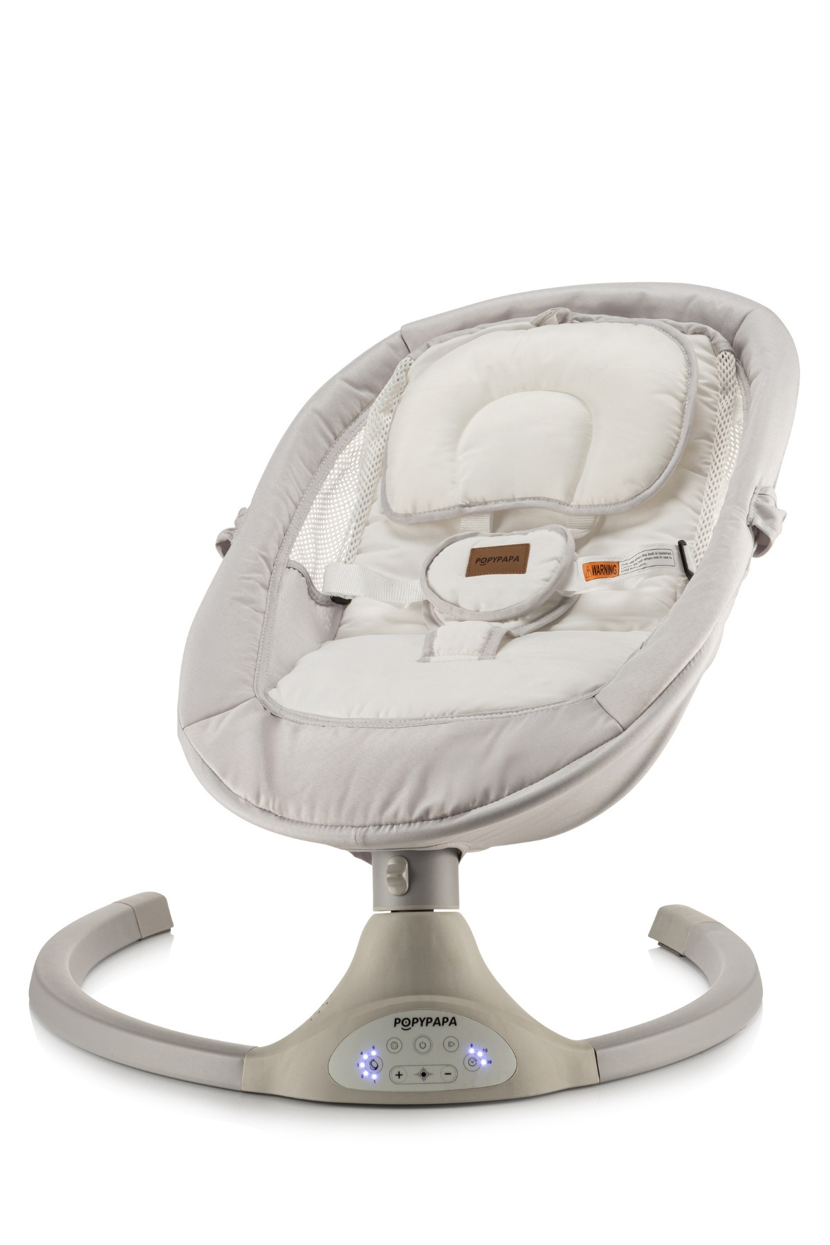 Hoffie Popypapa Mercury Elektrikli Otomatik Sallanan Kademeli Bebek Ana Kucağı,oyuncaklı,white/gri fotoğrafı 7 (önizleme)