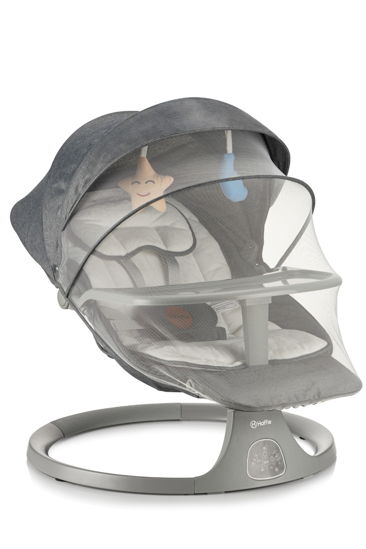 Hoffie Velaro Plus Elektrikli Otomatik Sallanan Kademeli Bebek Ana Kucağı,5 Farklı Sallanma Hızı,Oyuncaklı fotoğrafı 2 (önizleme)