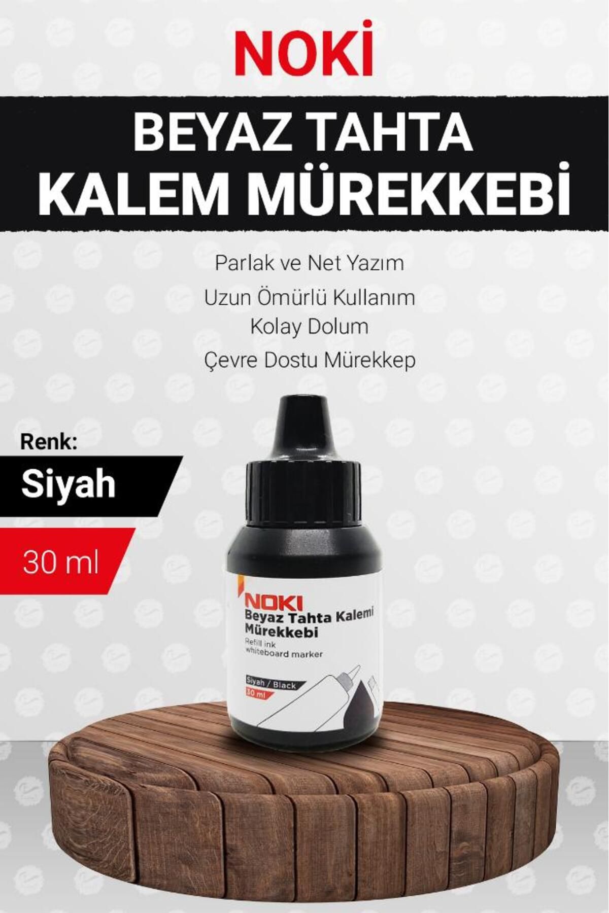 t tuğset etiket Noki Tahta Kalemi  Mürekkebi - Beyaz Yazı Tahtası Kalemi Mürekkebi Siyah 1 Adet 30 ml -T1151