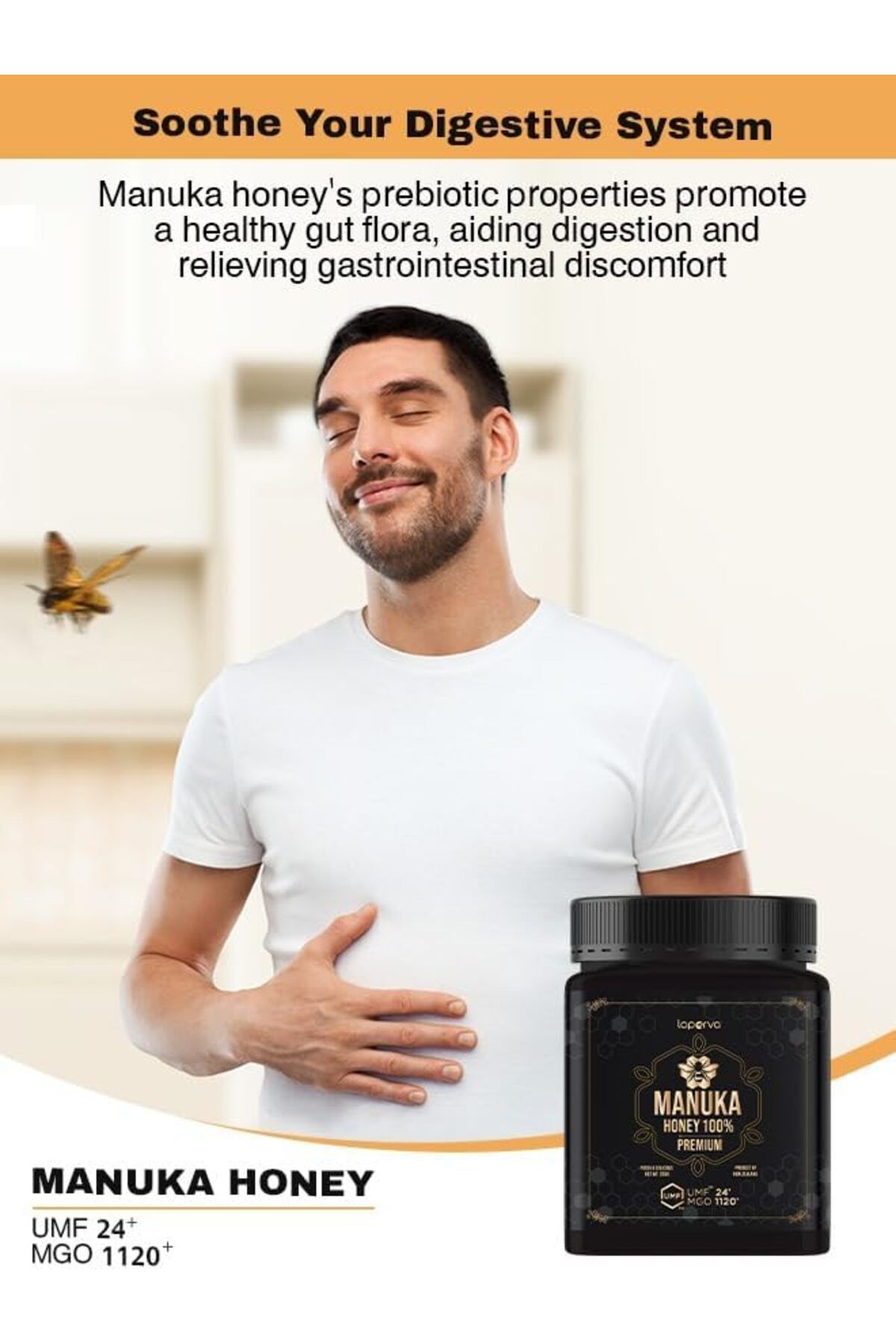 Laperva-Manuka Honey, 1120 Mgo, 250 Gm, Immune System Support, Treatment Of Digestive Problems 6