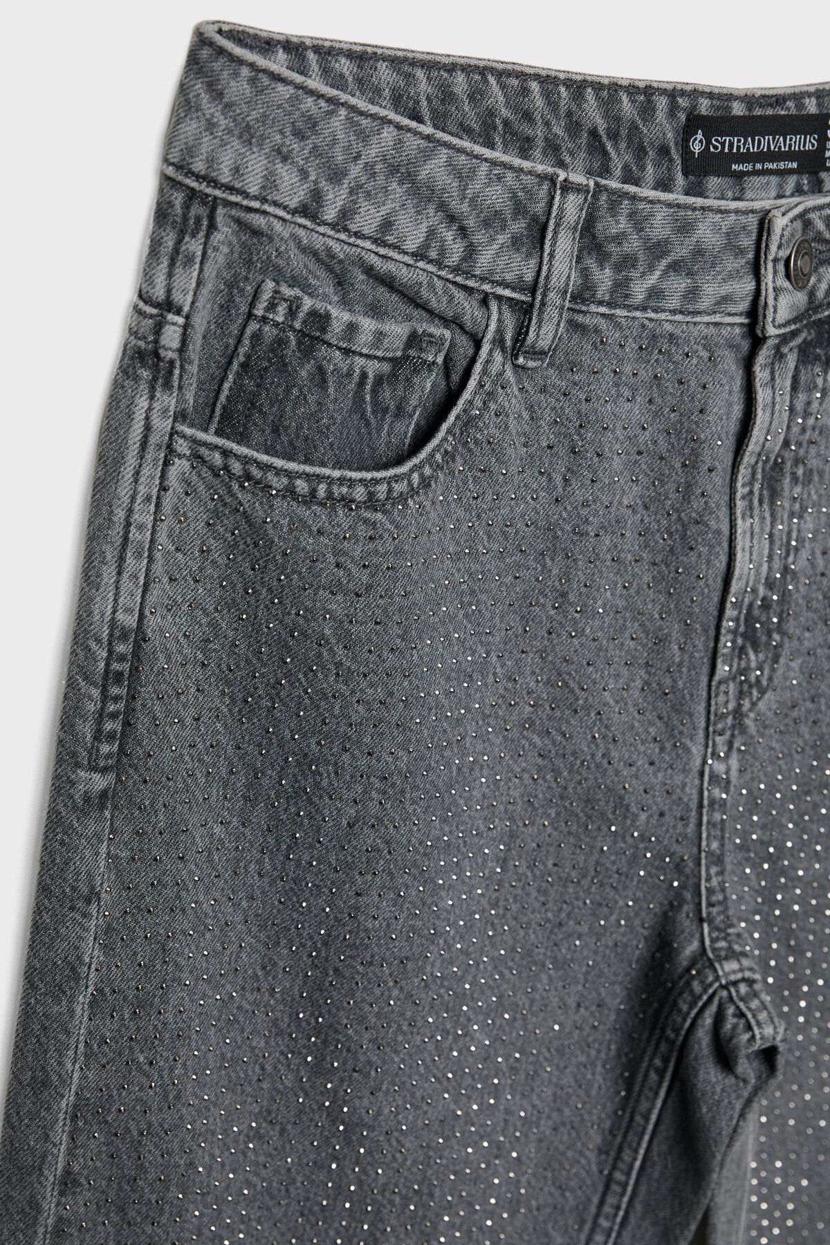 Stradivarius-Straight-fit jeans with rhinestones 7