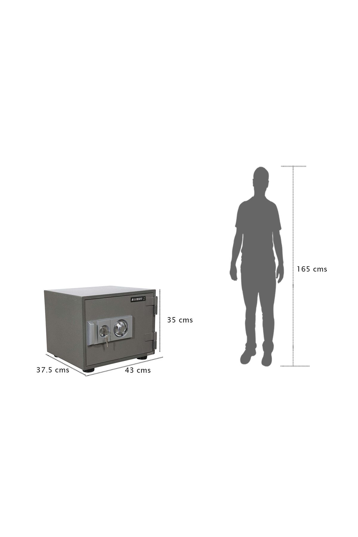 Mahmayi-Secure SD102 Fire Safe with Dial and Key 37Kgs 5