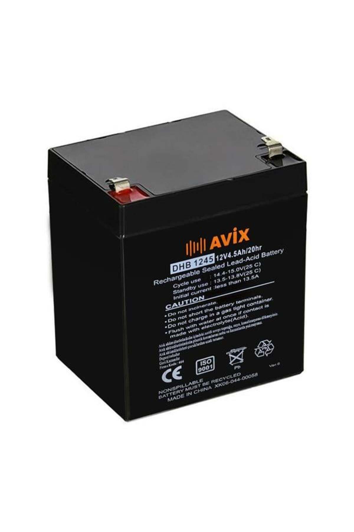 NZM TİCARET Avix Dhb-1245 Kuru Akü 12v 4.5ah (9X7X10CM)